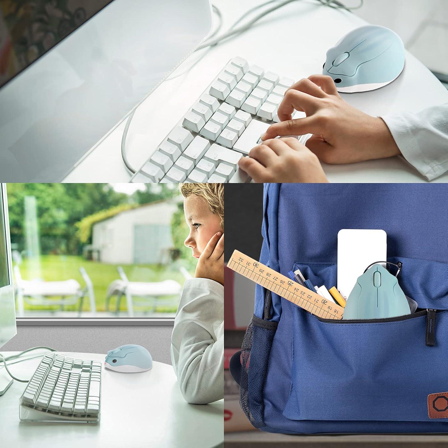 Ratón Inalámbrico Kawaii XINYUEKEJI 1200DPI USB Azul