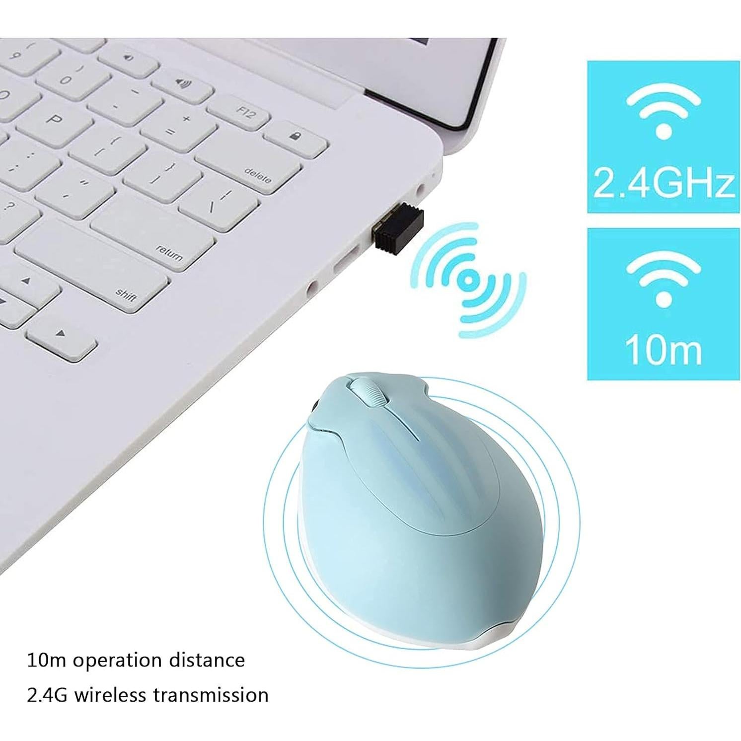 Ratón Inalámbrico Kawaii XINYUEKEJI 1200DPI USB Azul