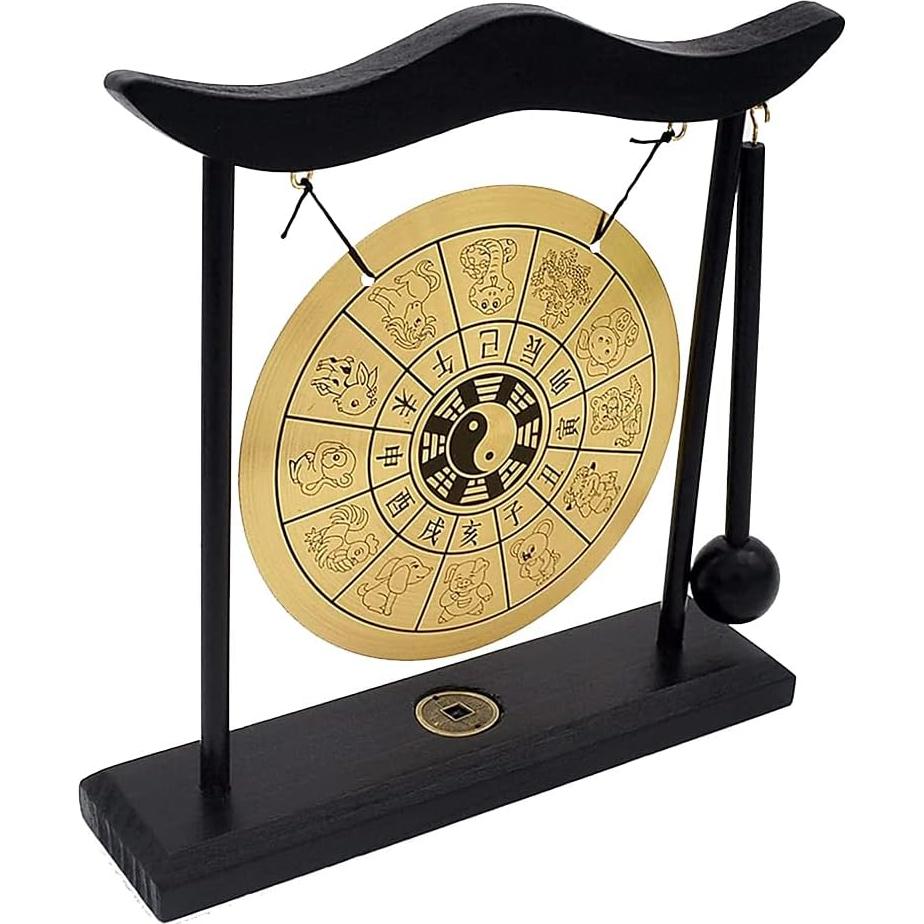 Gong de Escritorio Feng Shui Hooshing de Bronce 19 cm