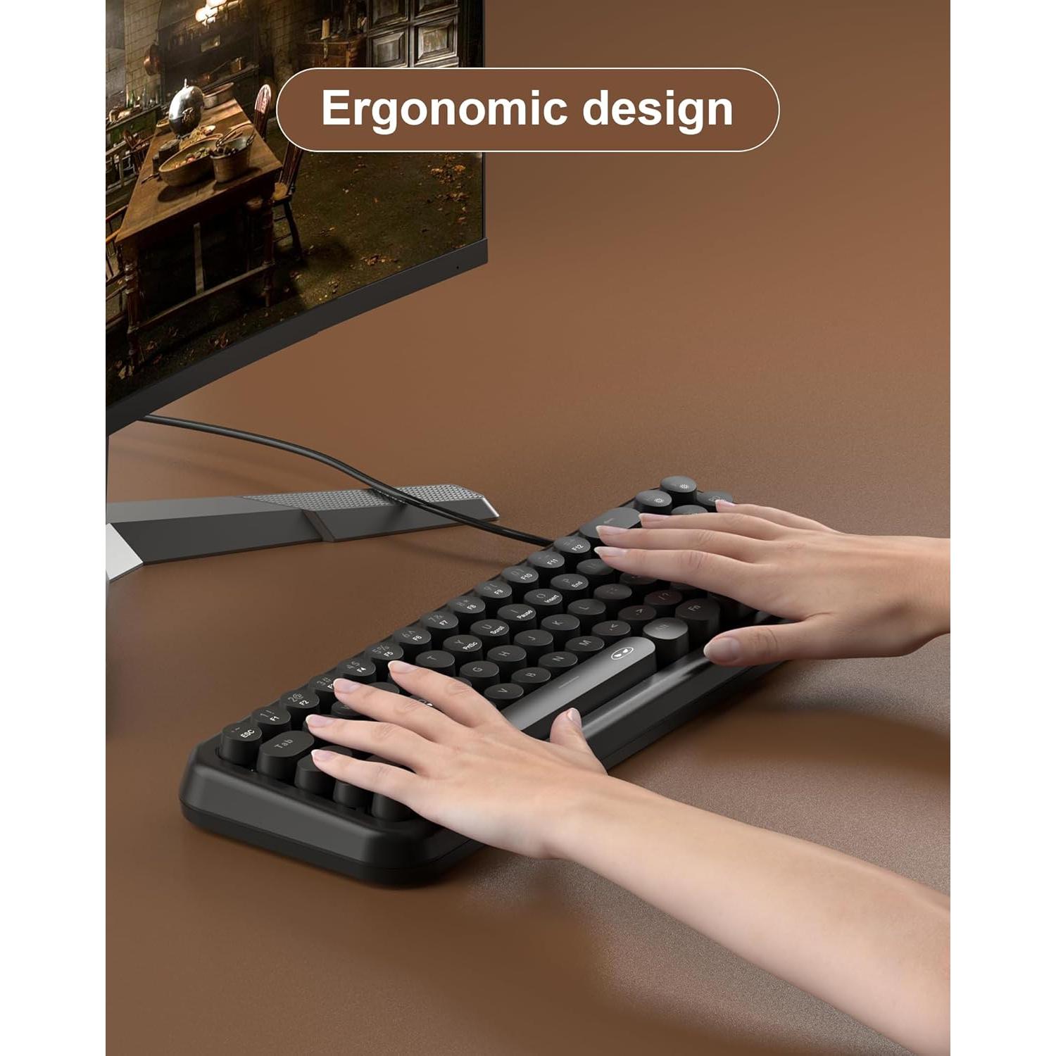 Teclado Gaming Mecánico MageGee TS91 Retroiluminado RGB 68 Teclas