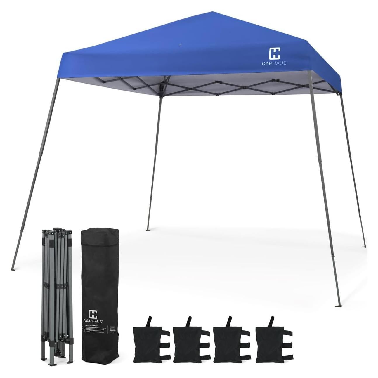 Carpa Plegable CAPHAUS 3x3m Azul, Impermeable y UV