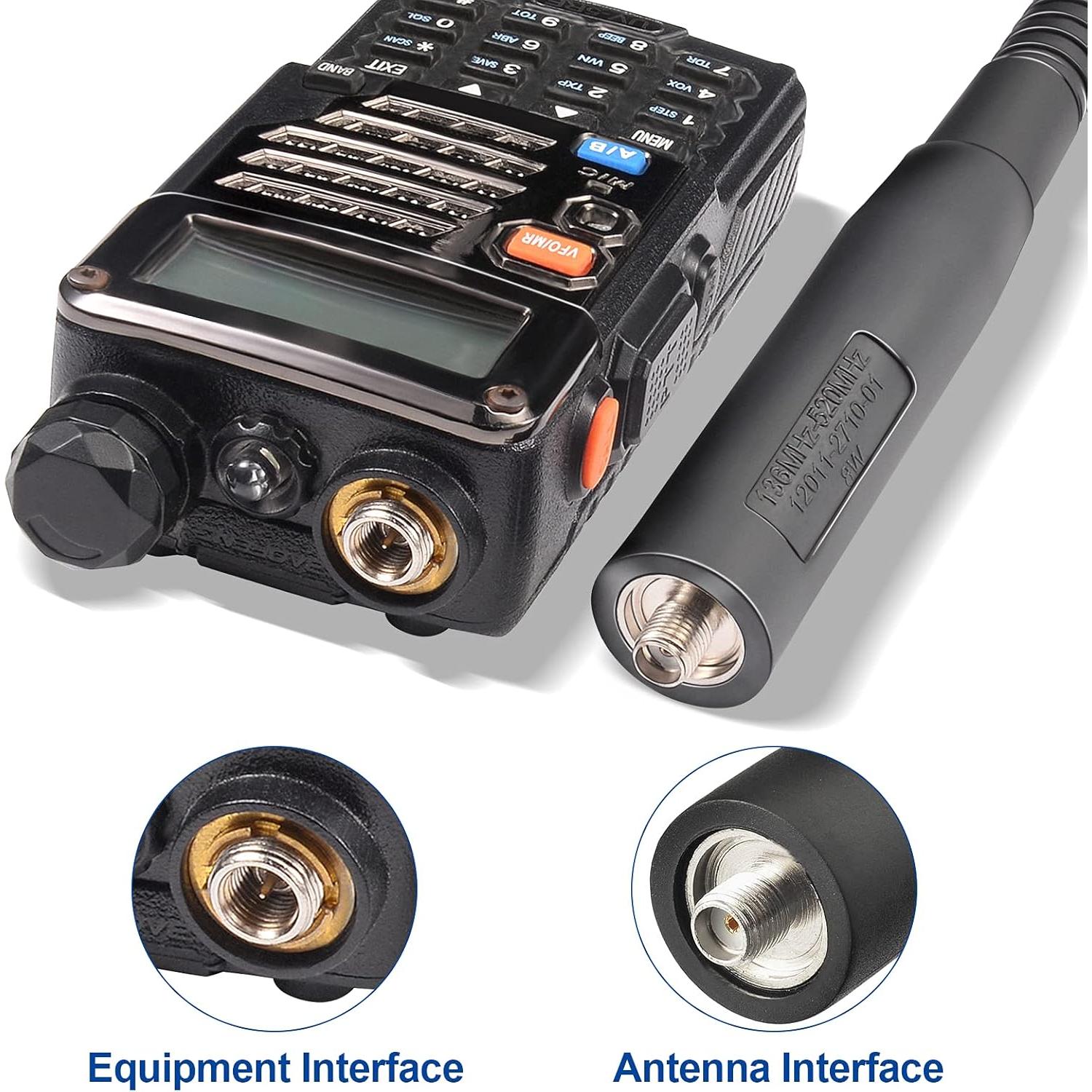 Antena de Radioaficionado Plegable Bingfu 2-Pack 47cm VHF UHF