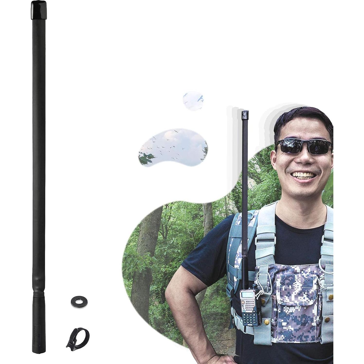 Antena de Radioaficionado Plegable Bingfu 2-Pack 47cm VHF UHF