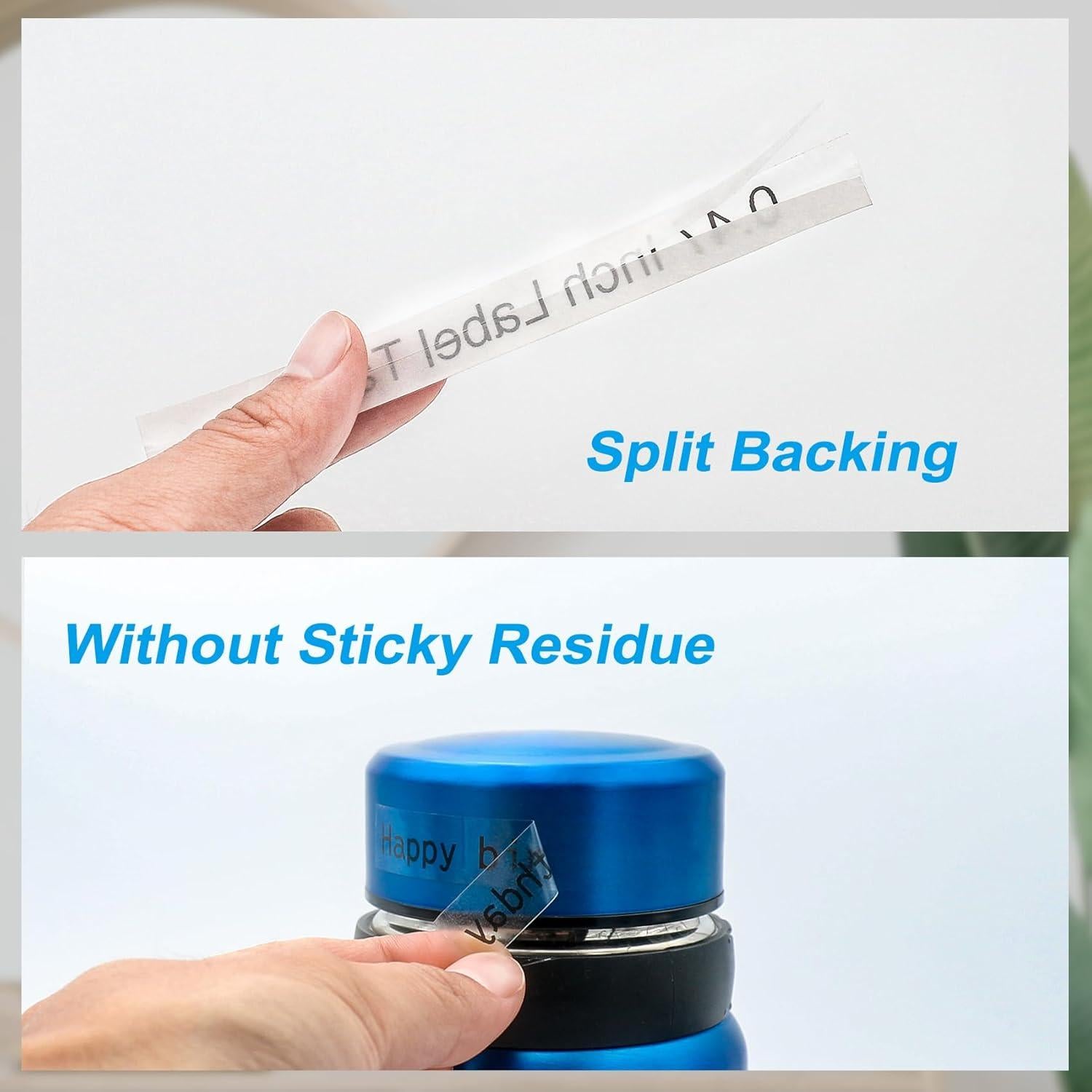 Paquete de 4 Cintas Transparentes Brother TZe 12mm Negro/Rojo/Azul/Blanco