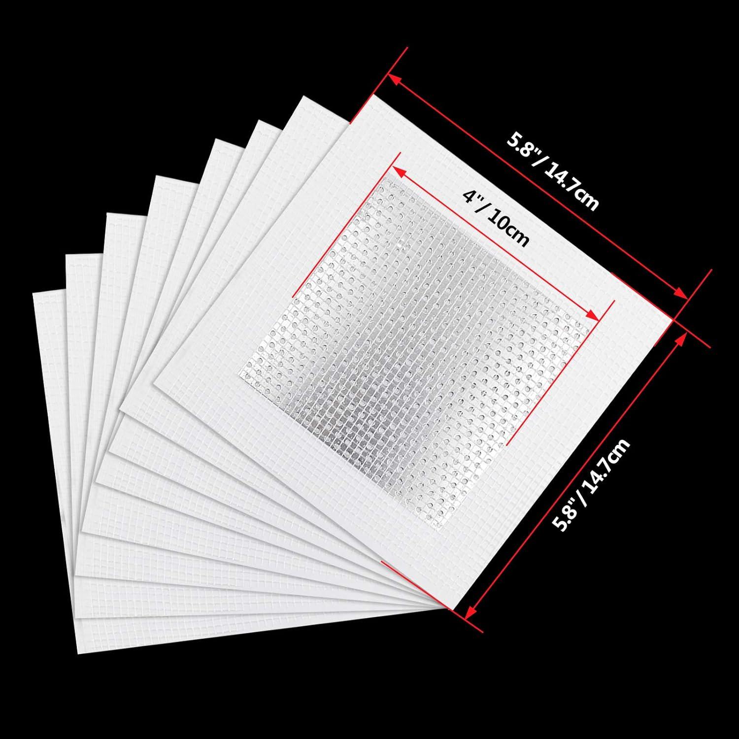 8 Piezas Parche de Reparación de Paneles de Yeso Seimneire 10x10cm