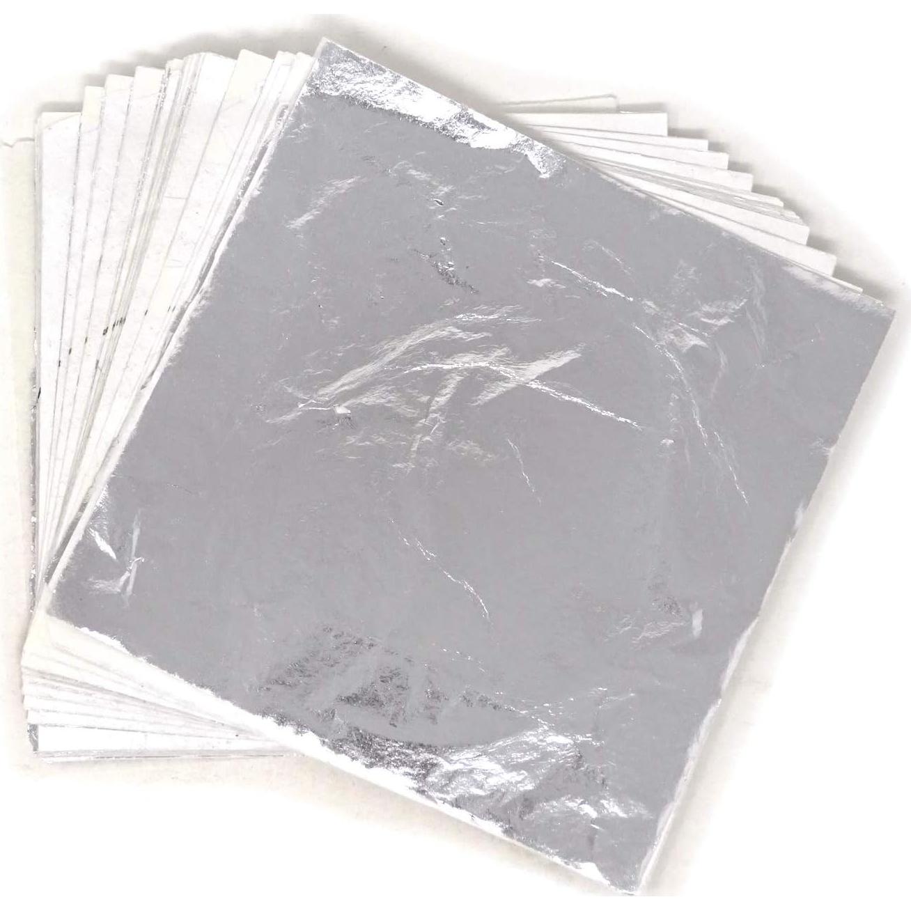 Papel de Foil Metálico Honbay 100 Hojas 14x14 cm Plata
