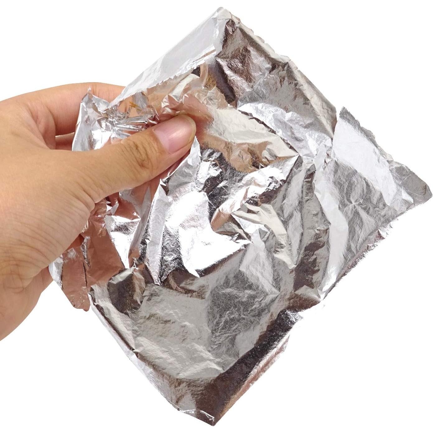 Papel de Foil Metálico Honbay 100 Hojas 14x14 cm Plata