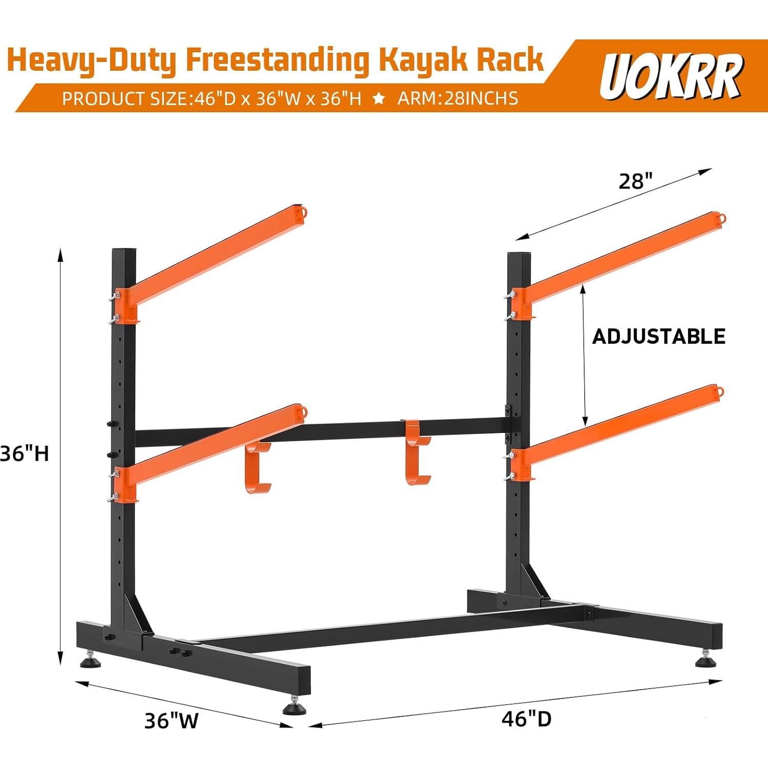 Soporte para Kayak UOKRR Ajustable 2 Niveles 90 kg