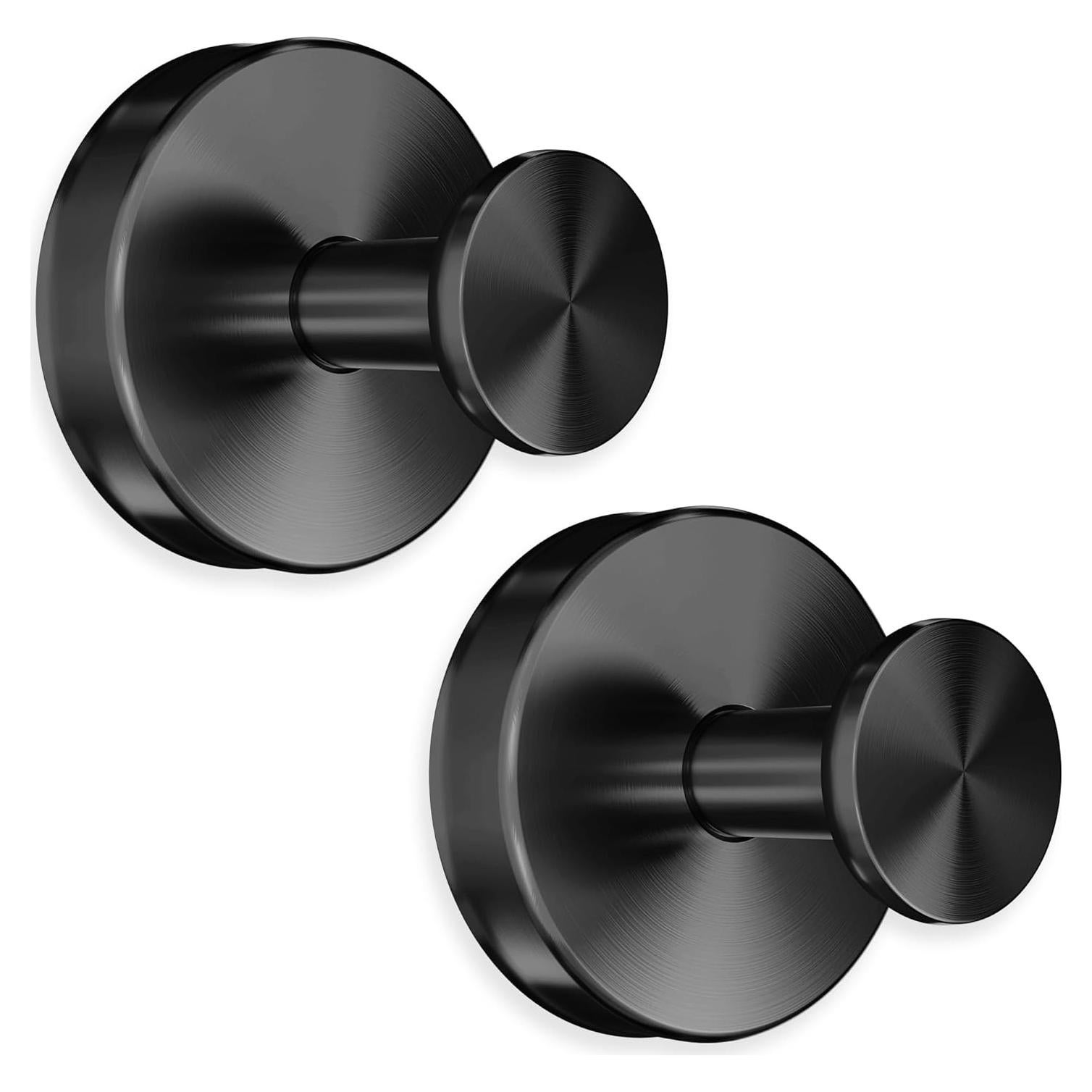 Ganchos de Ducha Novsix - 2 Piezas Ventosa Negra Resistente