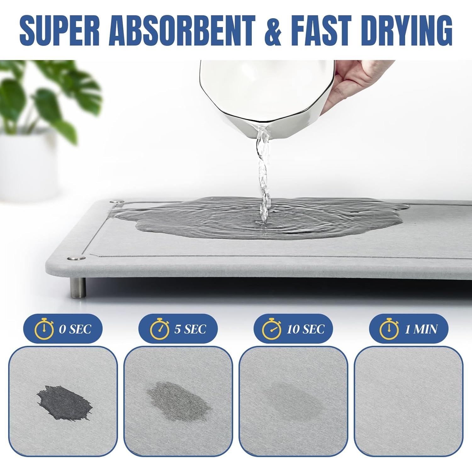 Alfombrilla de Secado de Platos Plentio Diatomeas 39.9x29.9cm