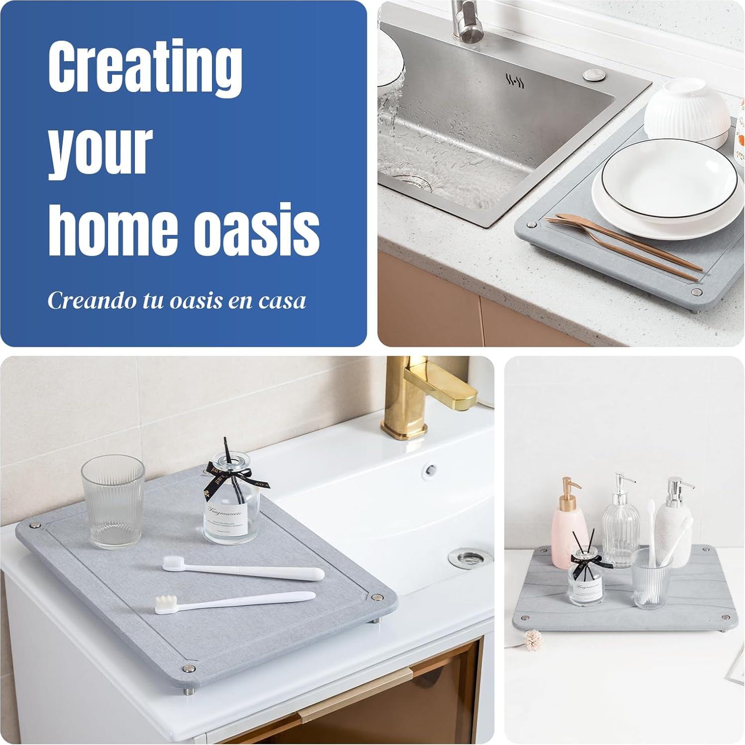 Alfombrilla de Secado de Platos Plentio Diatomeas 39.9x29.9cm