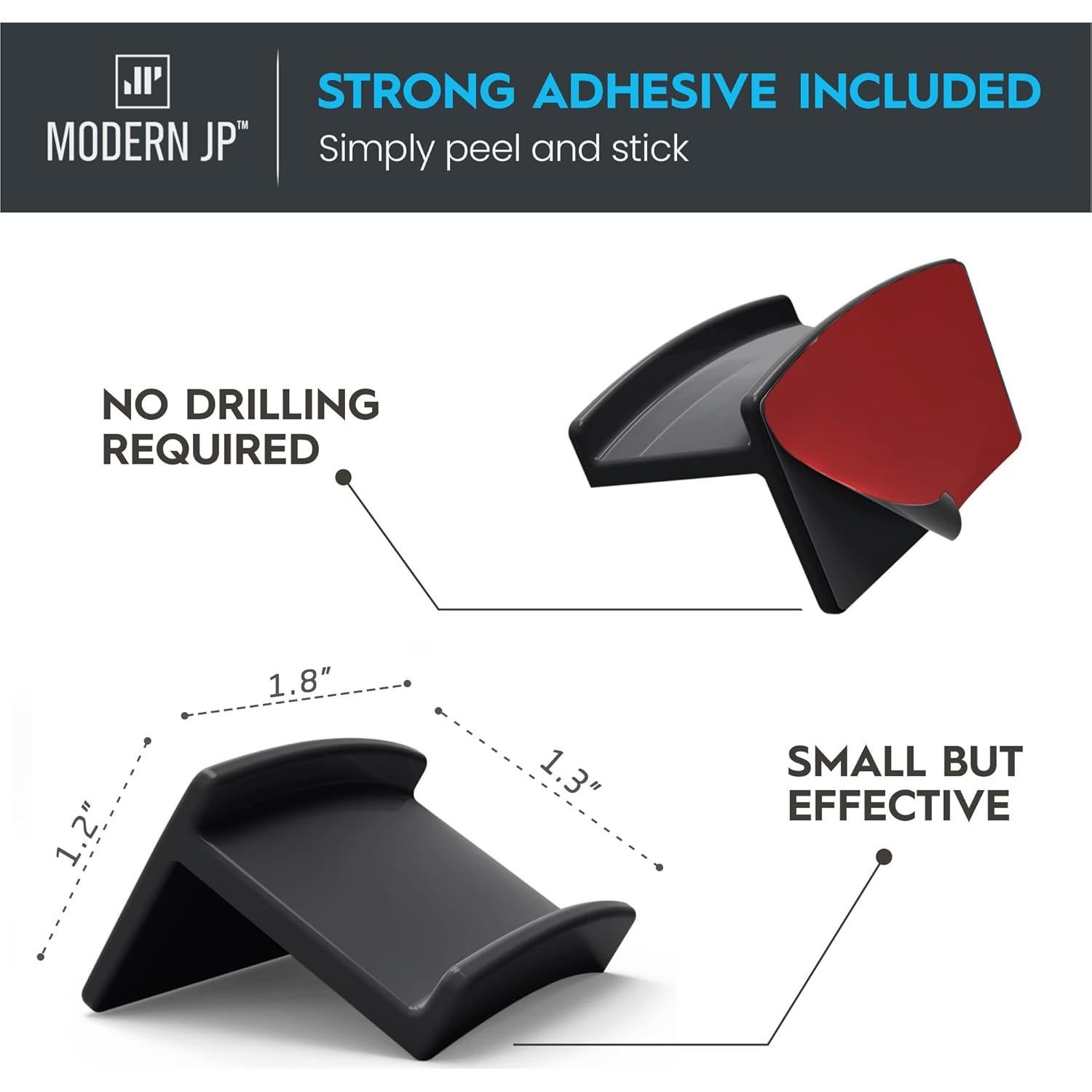 Ganchos Adhesivos Modern JP para Sombreros - Paquete de 8