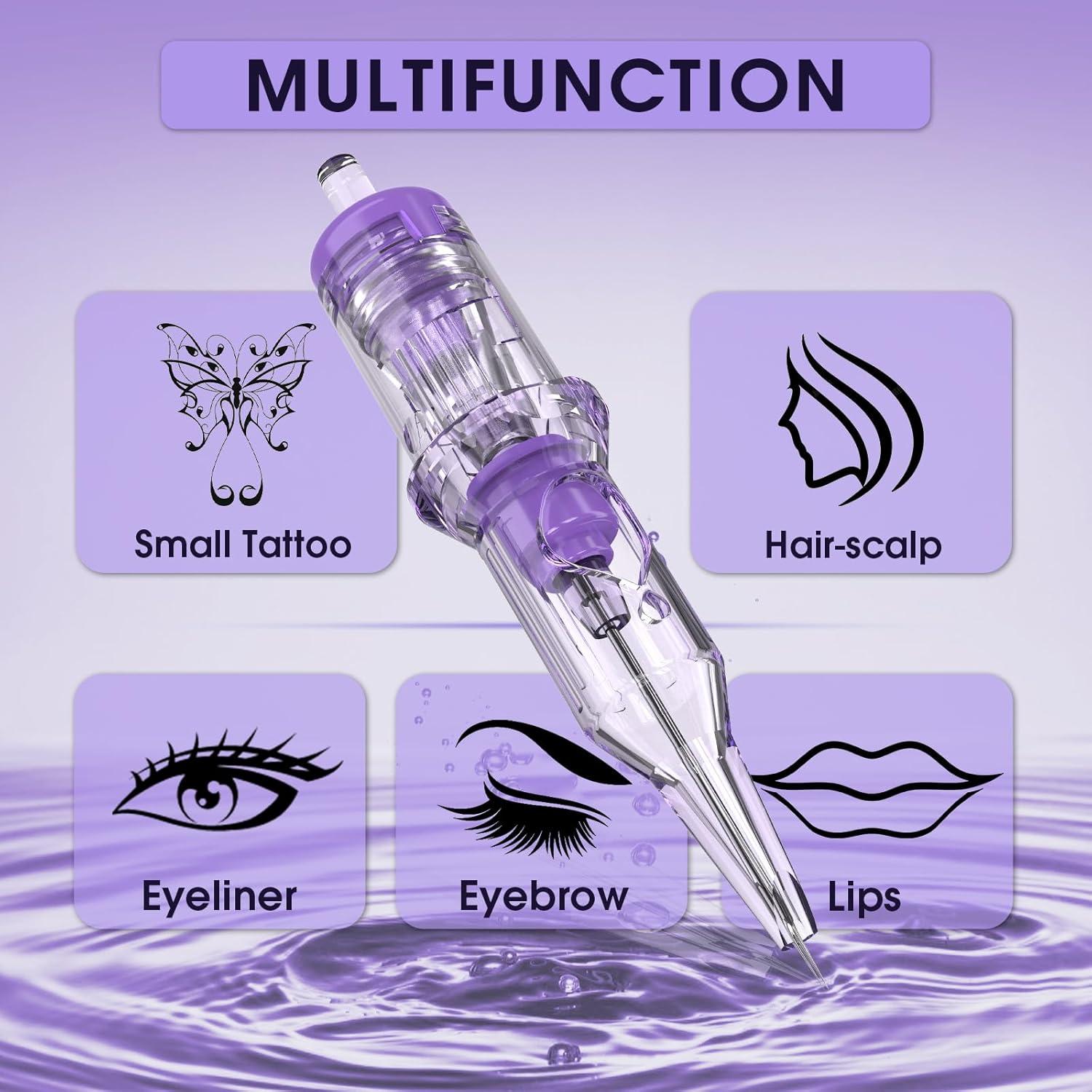 Agujas de Tatuaje INKin REVO 1RL 0.30mm 10Pcs para Maquillaje Permanente