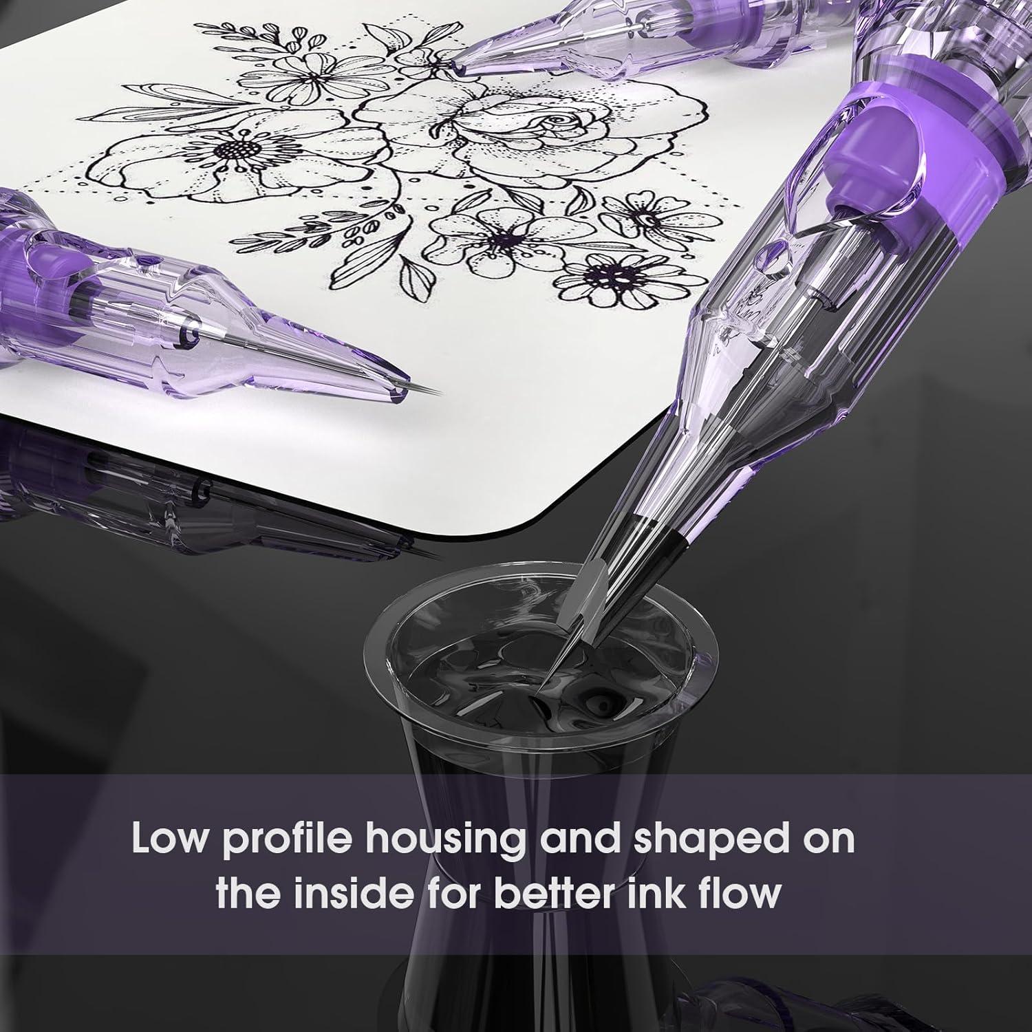 Agujas de Tatuaje INKin REVO 1RL 0.30mm 10Pcs para Maquillaje Permanente