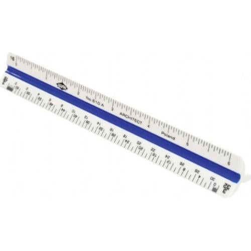 Regla Triangular Métrica ALVIN 610A 15.24 cm para Ingenieros