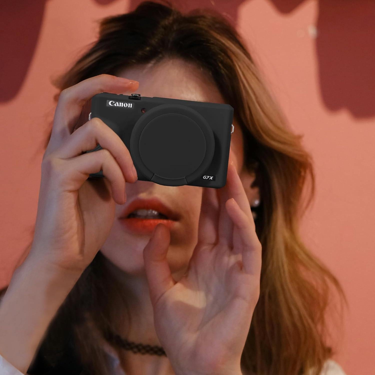 Funda de Silicona Suave Canboc para Canon G7X Mark III - Negra