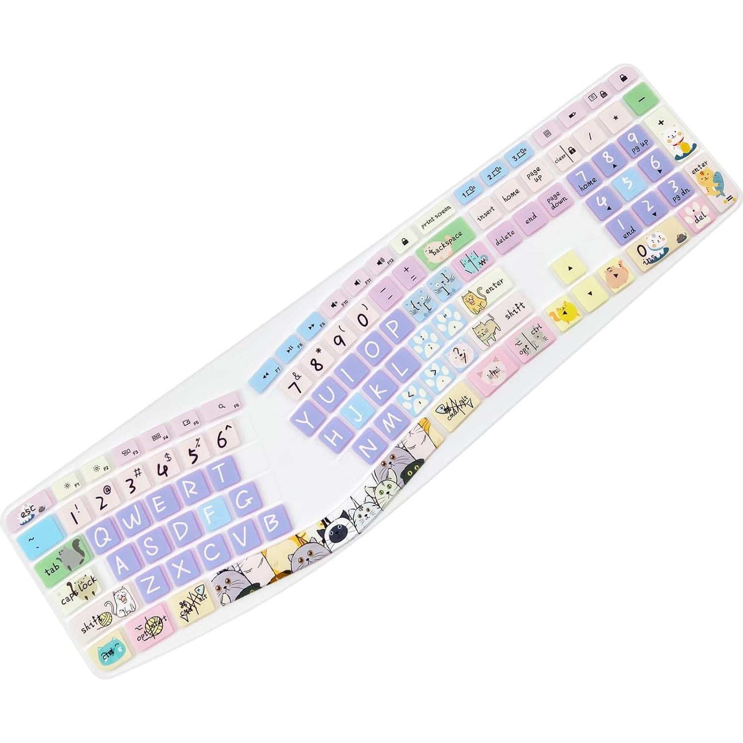 Cubierta de Teclado Silicona Logitech Ergo K860 Gato Bonito