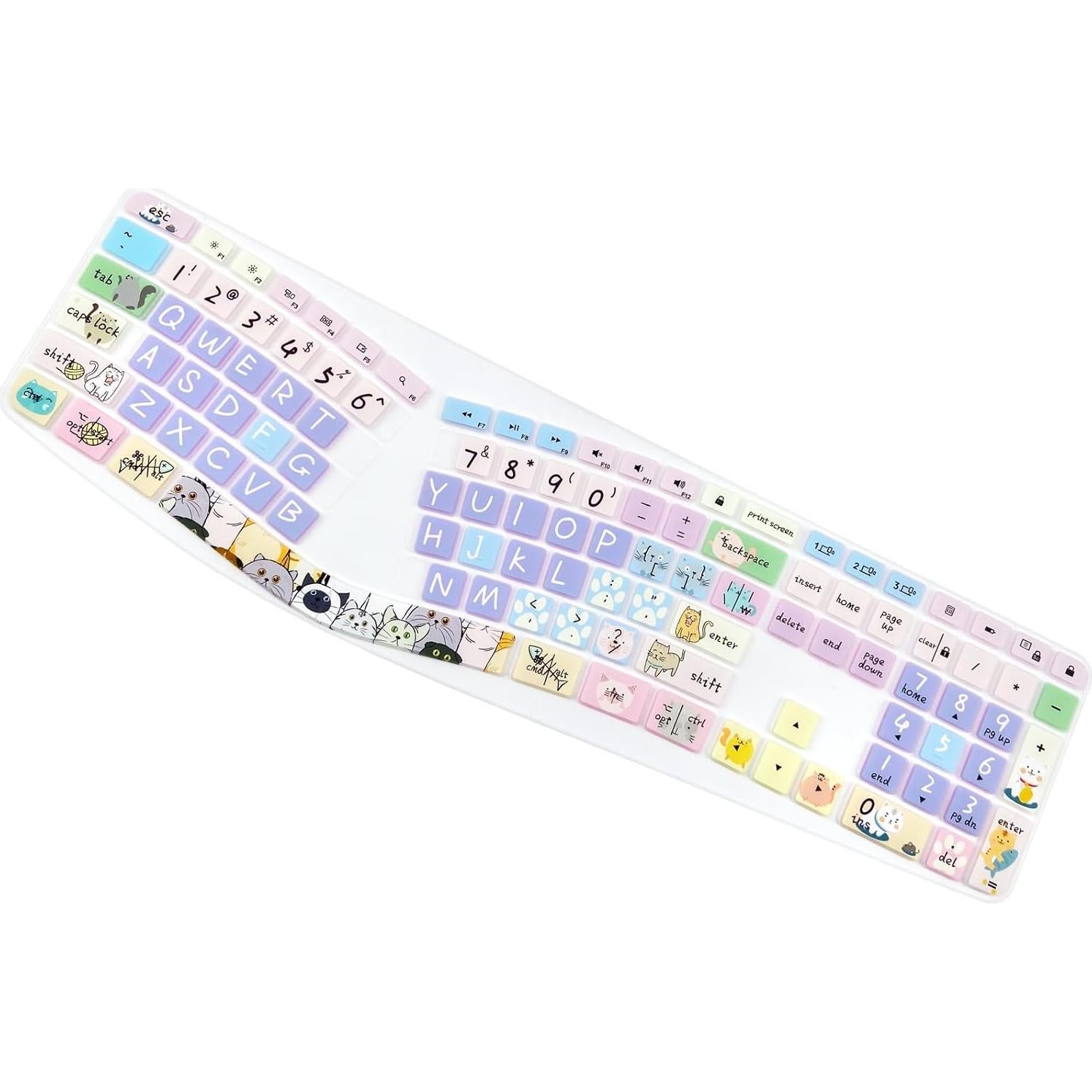 Cubierta de Teclado Silicona Logitech Ergo K860 Gato Bonito