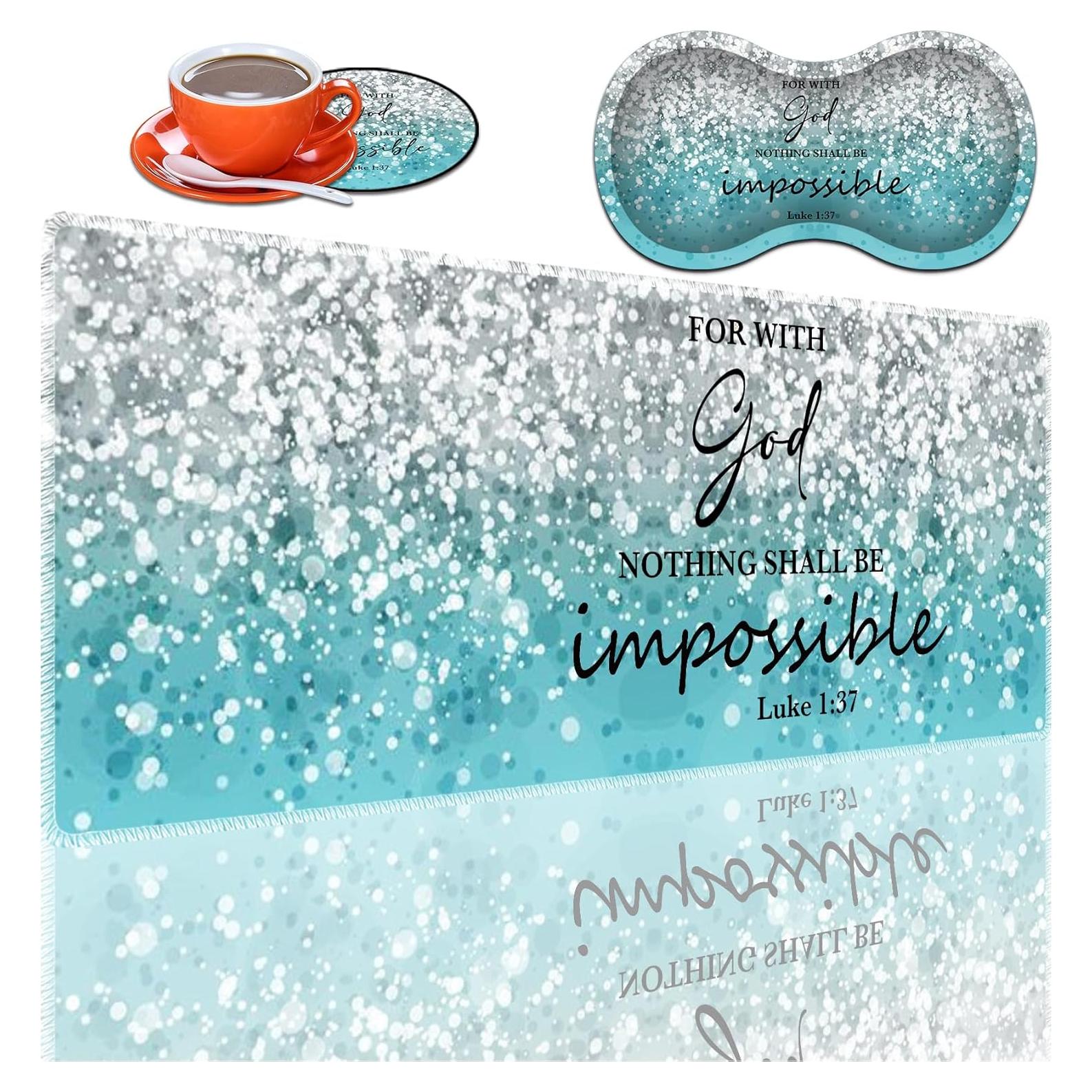 Juego de Alfombrilla de Ratón Grande RVHOEZZM 3-en-1 Azul