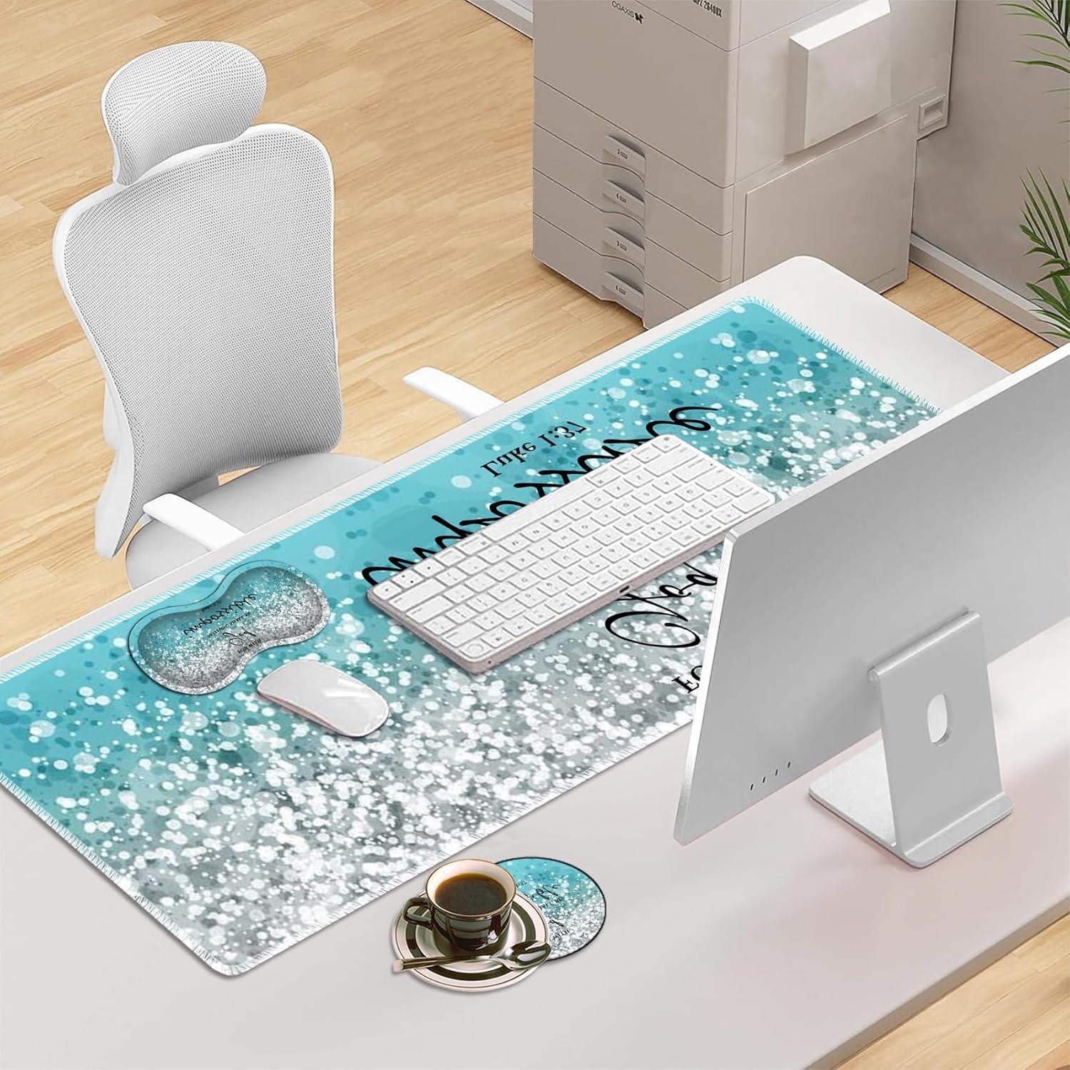 Juego de Alfombrilla de Ratón Grande RVHOEZZM 3-en-1 Azul