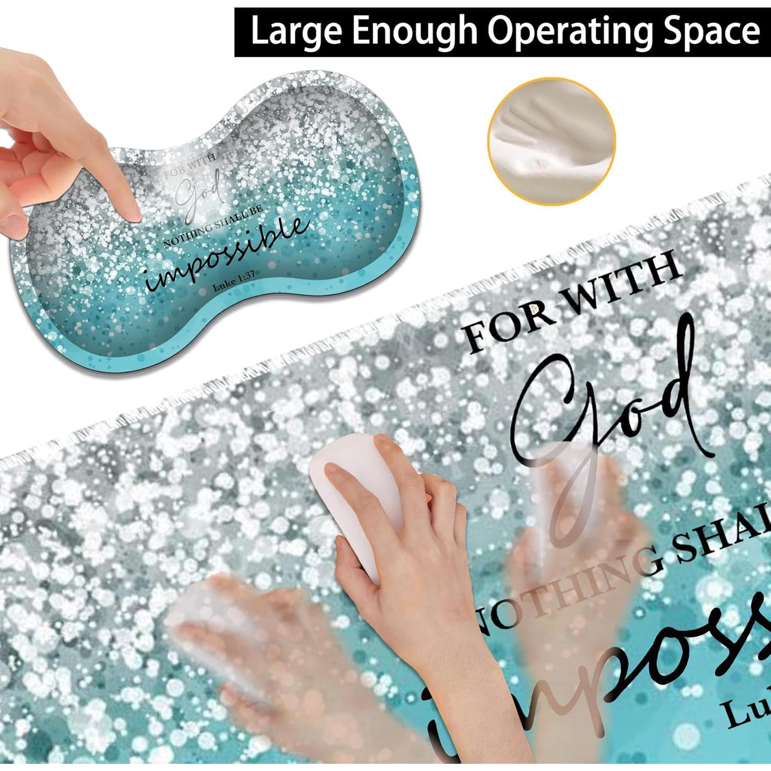 Juego de Alfombrilla de Ratón Grande RVHOEZZM 3-en-1 Azul