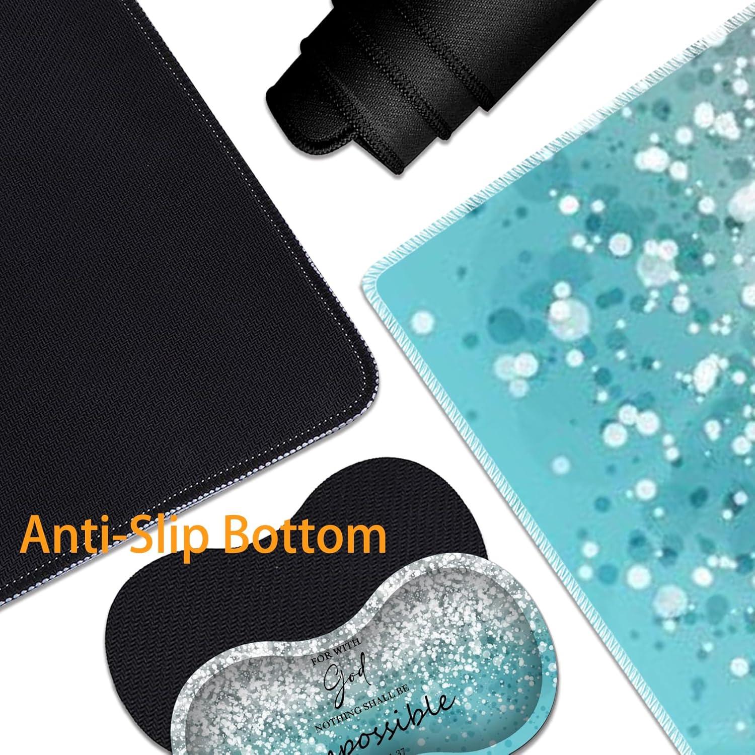 Juego de Alfombrilla de Ratón Grande RVHOEZZM 3-en-1 Azul