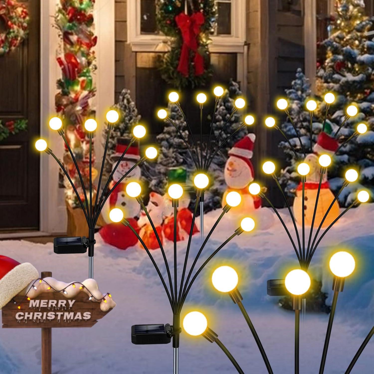 Luces de Jardín Solares NBQQ 2 Paquete 16 LED Impermeables