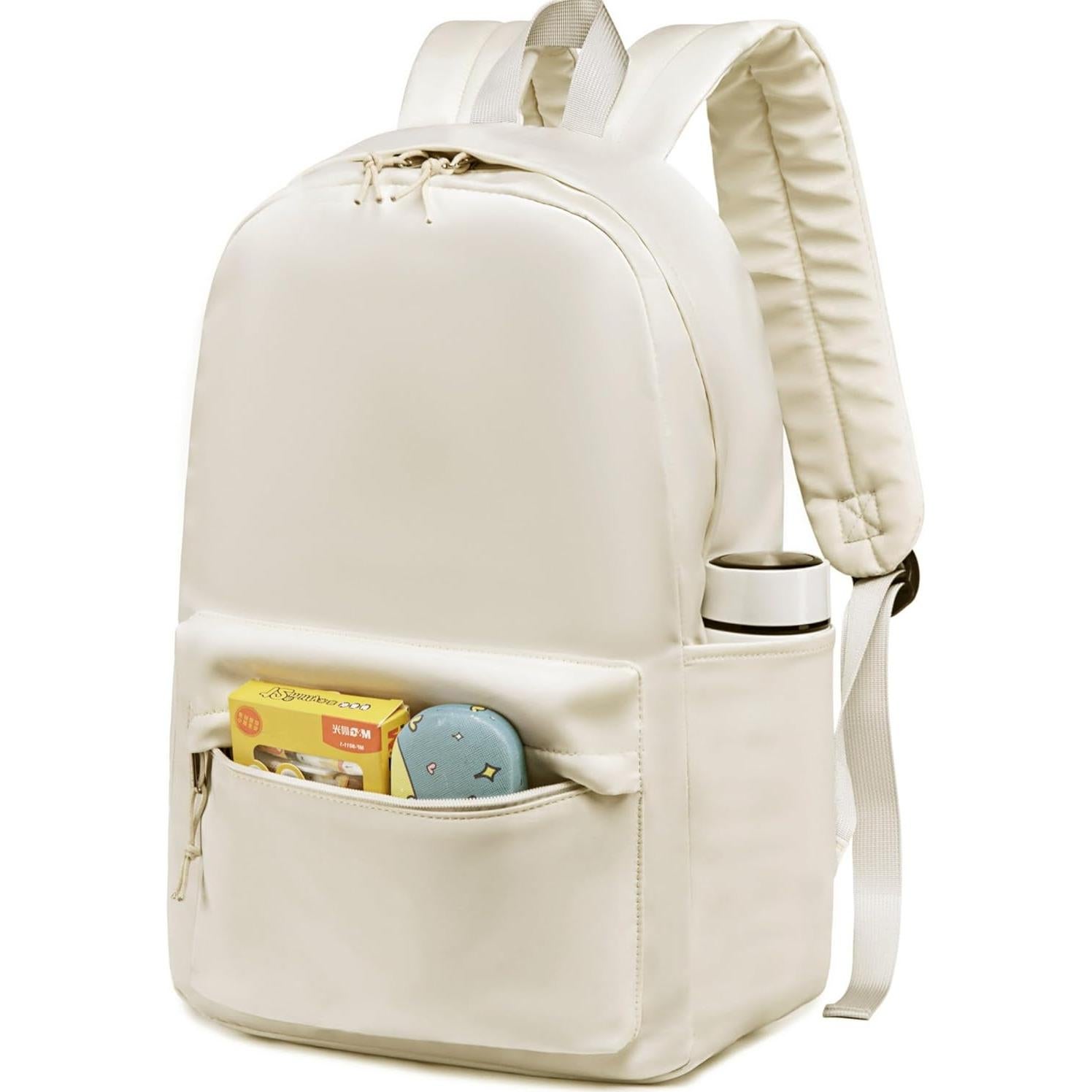 Mochila Escolar LOIDOU Beige 46x30x15cm para Chicas Adolescentes