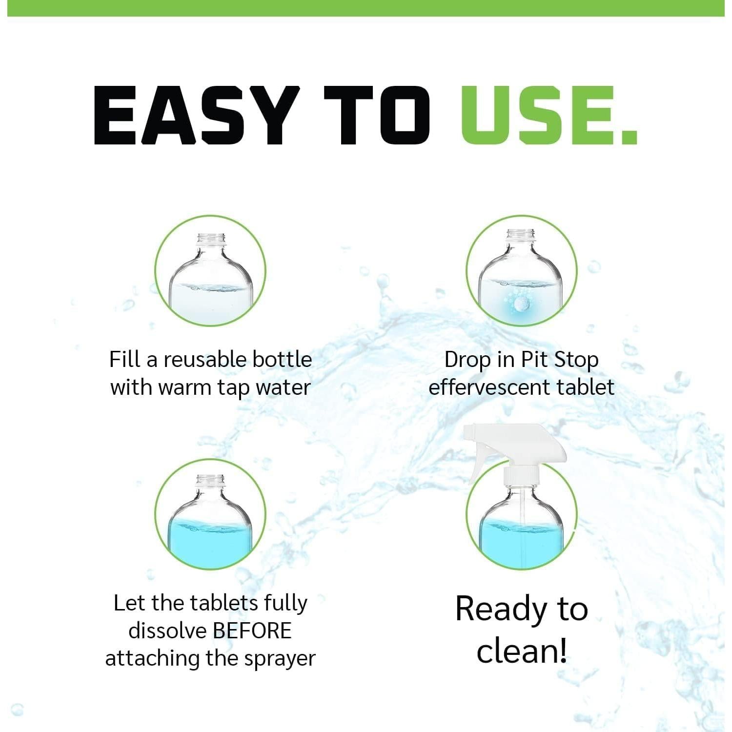 Tabletas Efervescentes Limpiador de Vidrios Pit Stop 5 Unidades