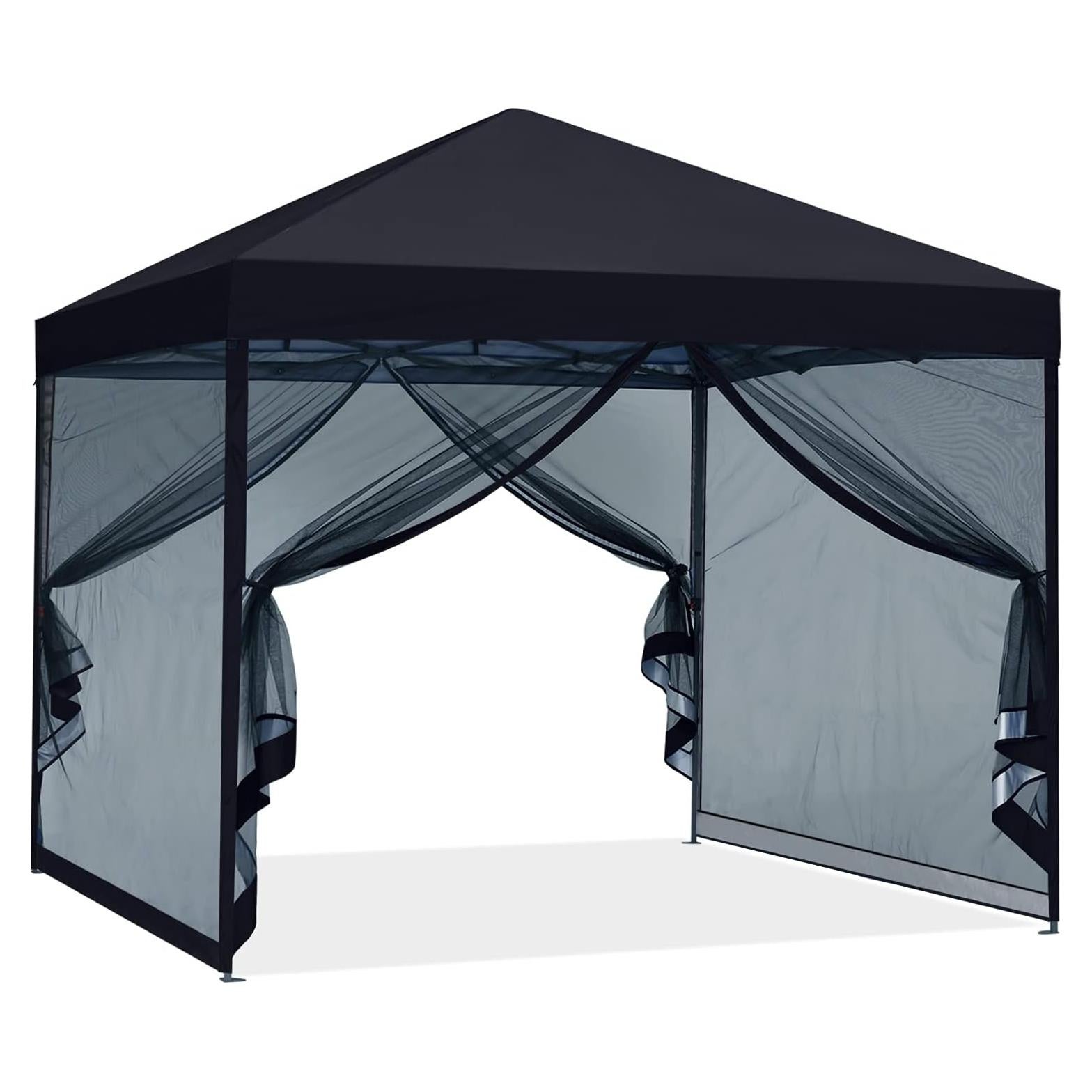 Carpa ABCCANOPY 2.44x2.44m Negra con Pared de Malla