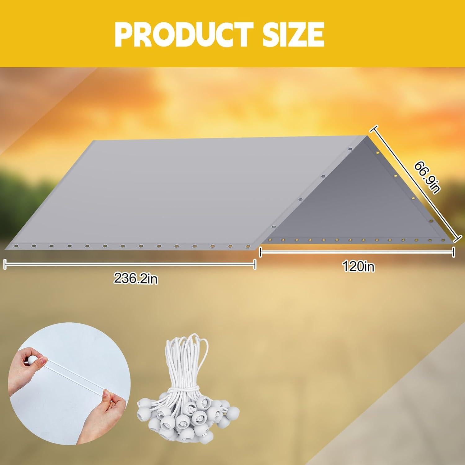 Cubierta de Reemplazo para Carpa Wesnoy 340x600 cm Impermeable