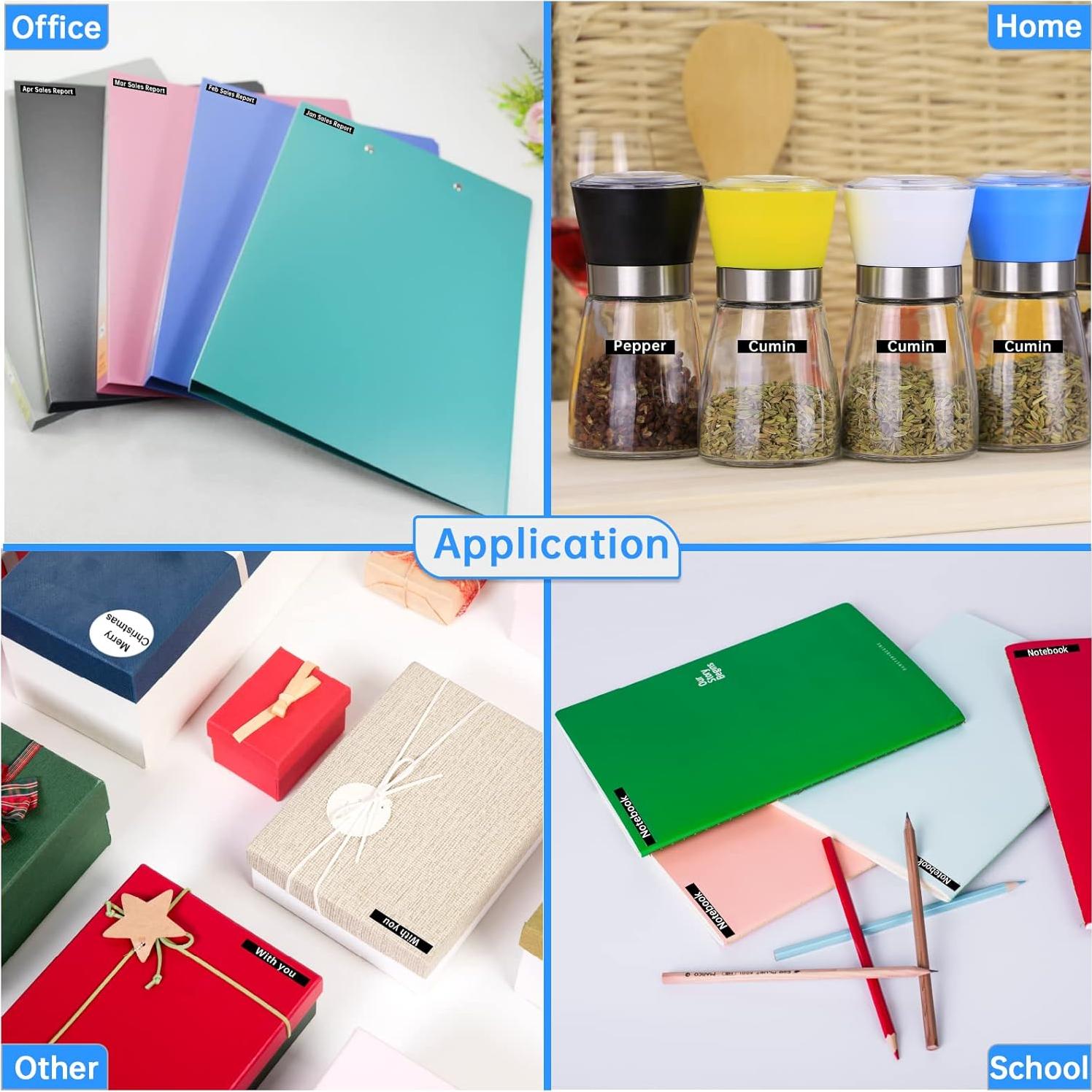 Cinta de Etiquetadora Unismar TZe-315 6mm Blanco sobre Negro 4 Pack