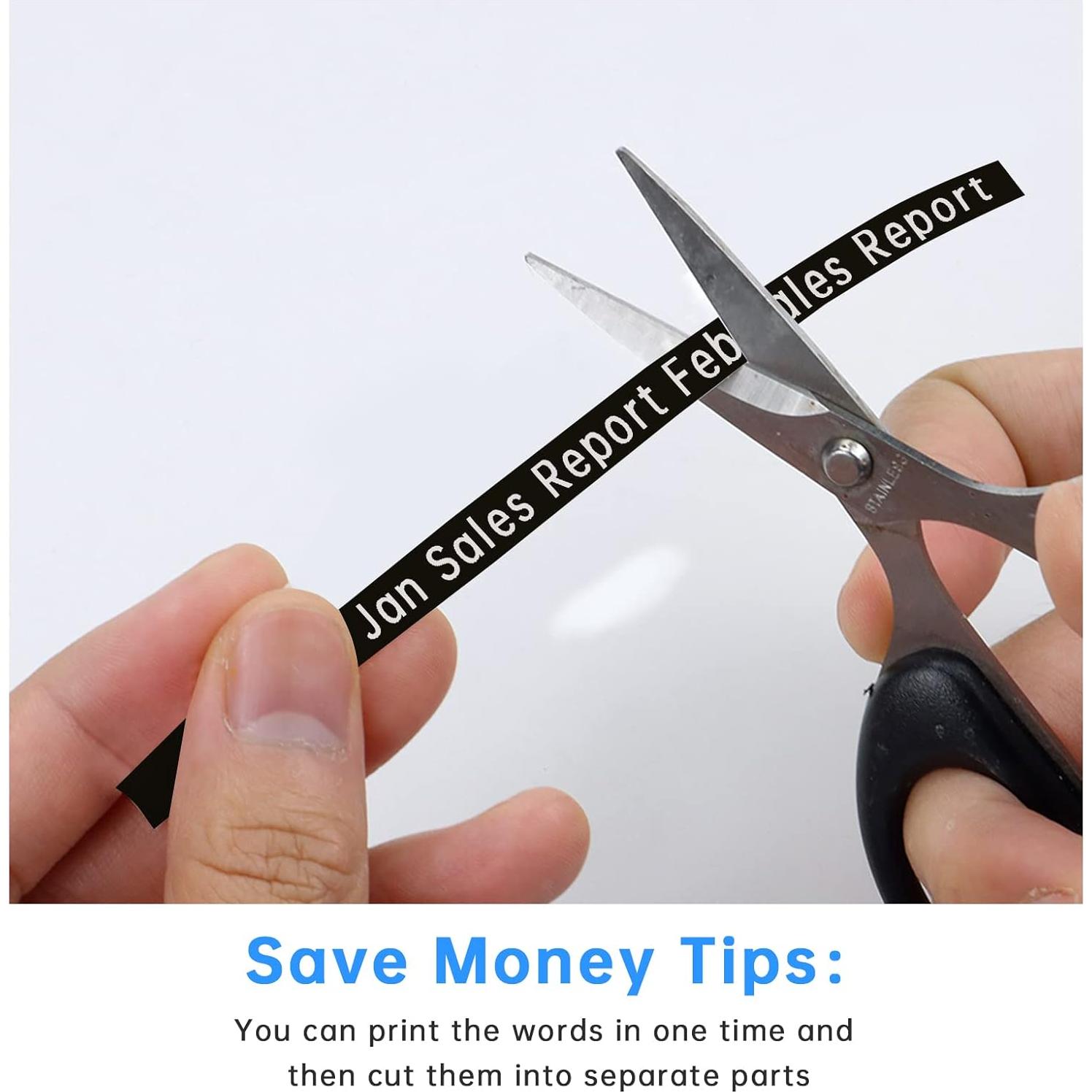 Cinta de Etiquetadora Unismar TZe-315 6mm Blanco sobre Negro 4 Pack