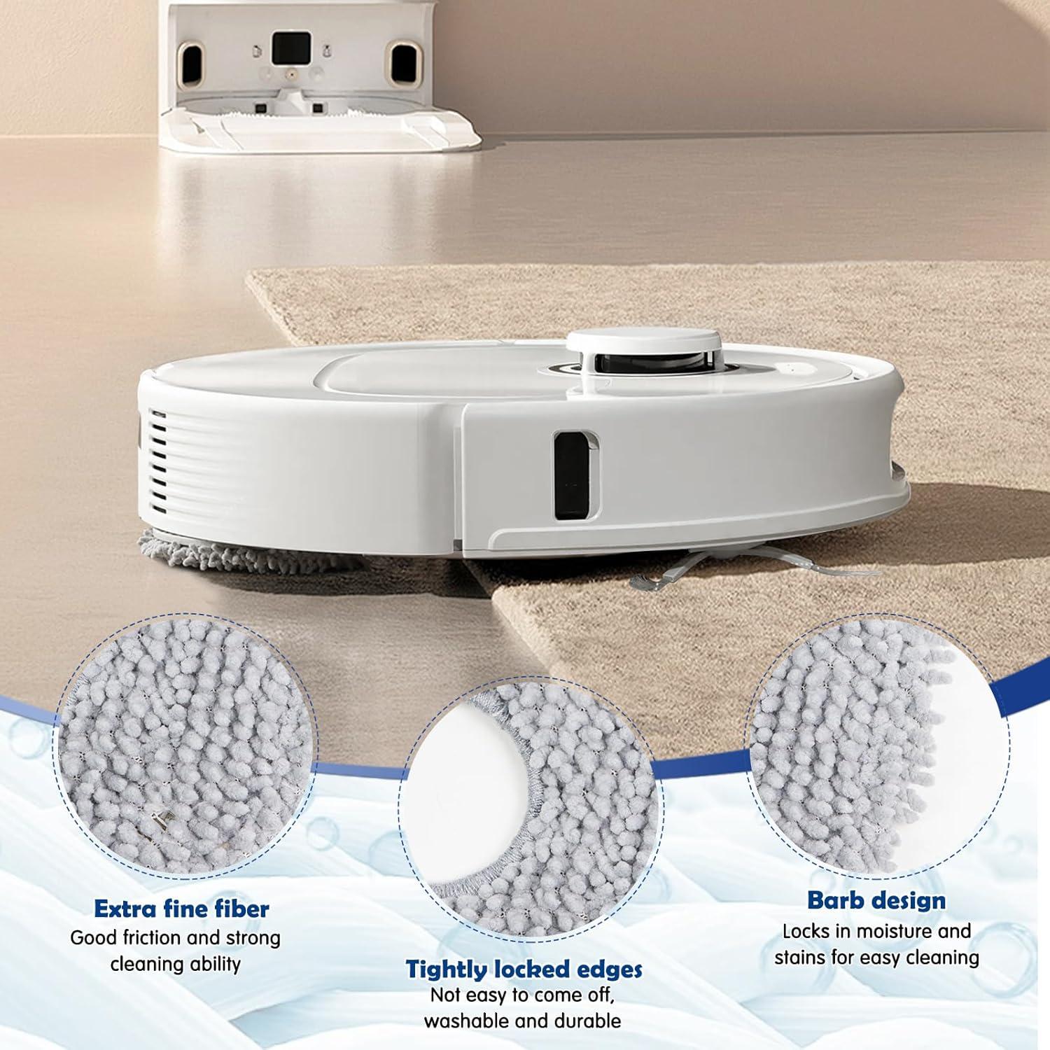 8 Almohadillas de Mopa Microfibra VIEWALL para Roborock Q Revo