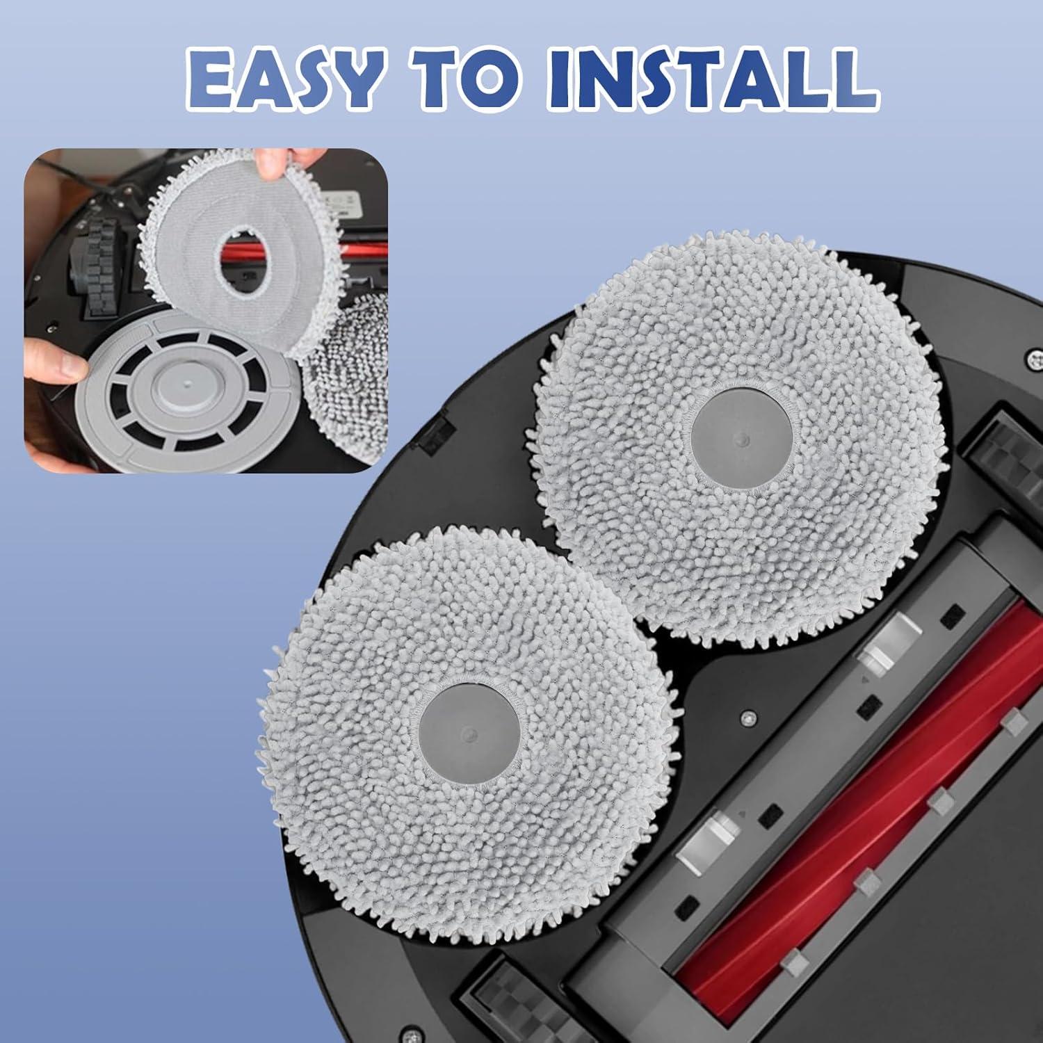 8 Almohadillas de Mopa Microfibra VIEWALL para Roborock Q Revo