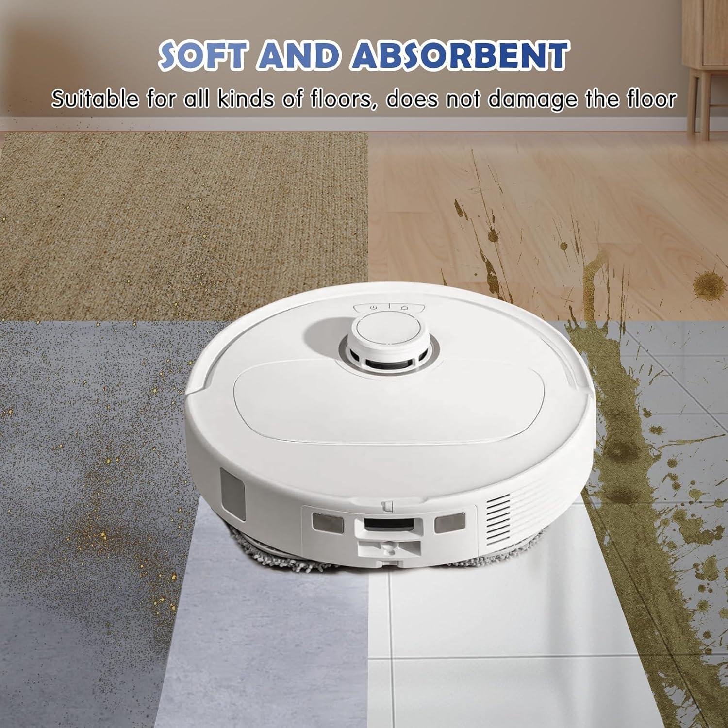 8 Almohadillas de Mopa Microfibra VIEWALL para Roborock Q Revo