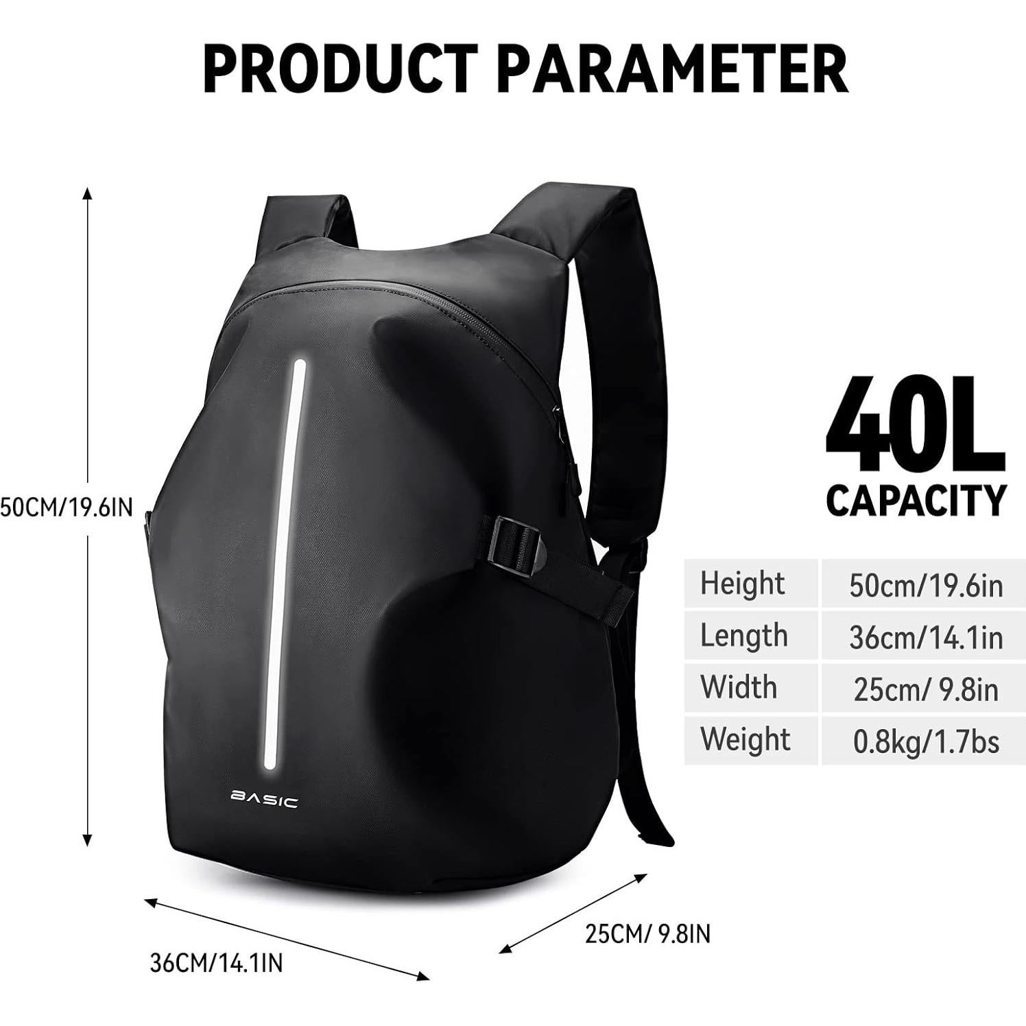 Mochila Impermeable para Casco WEPLAN 50x36x20 cm Negra