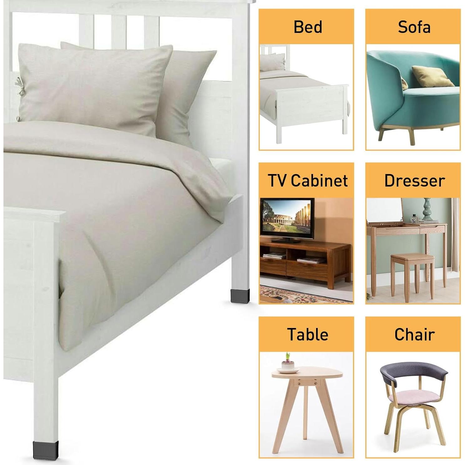 Protectores de Piso Rectangulares CHWM 1x1.5" 16PCS Silicona