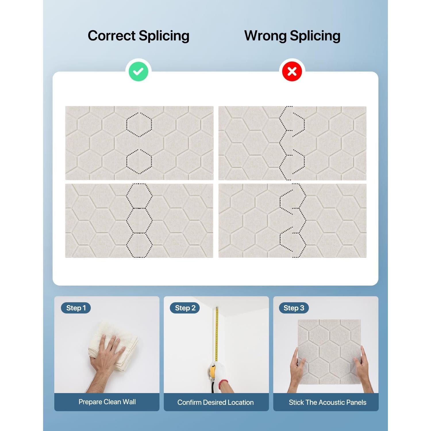 Paneles Acústicos Kuchoow 12 Piezas 30.48cm Beige Aislantes