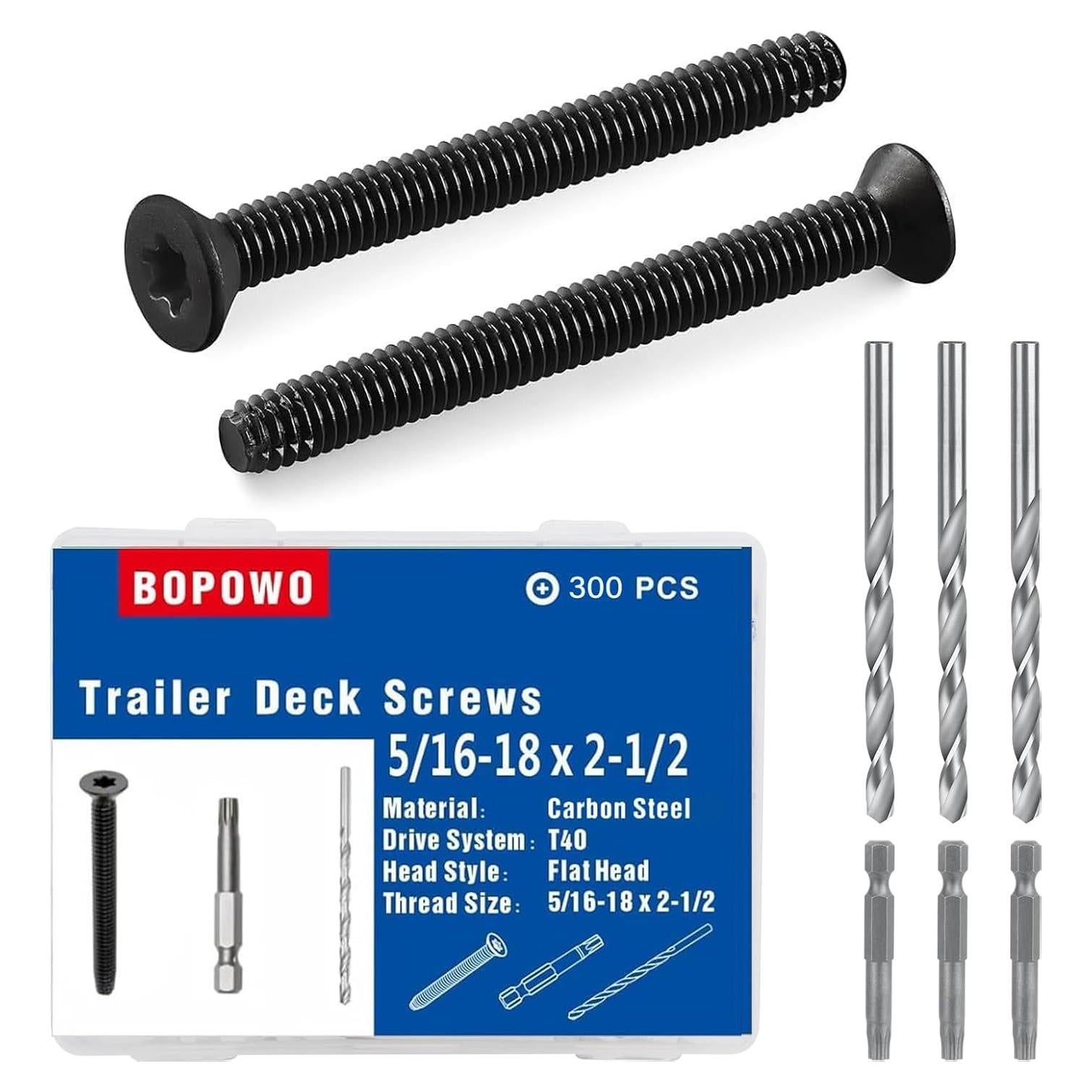 Tornillos autoperforantes Bopowo 5/16-18 x 63.5mm 300pcs