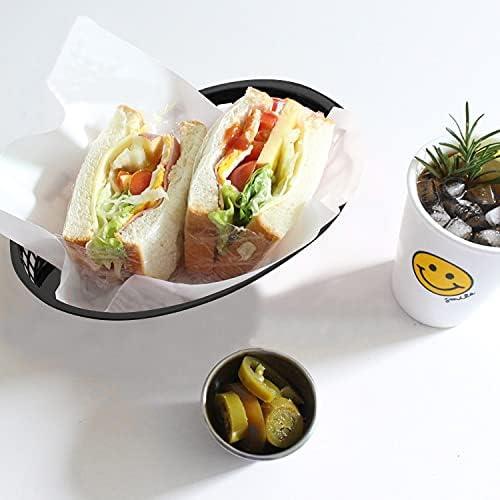 Cedilis 40 Cestas de Comida Rápida Negras 26.7x17.8 cm