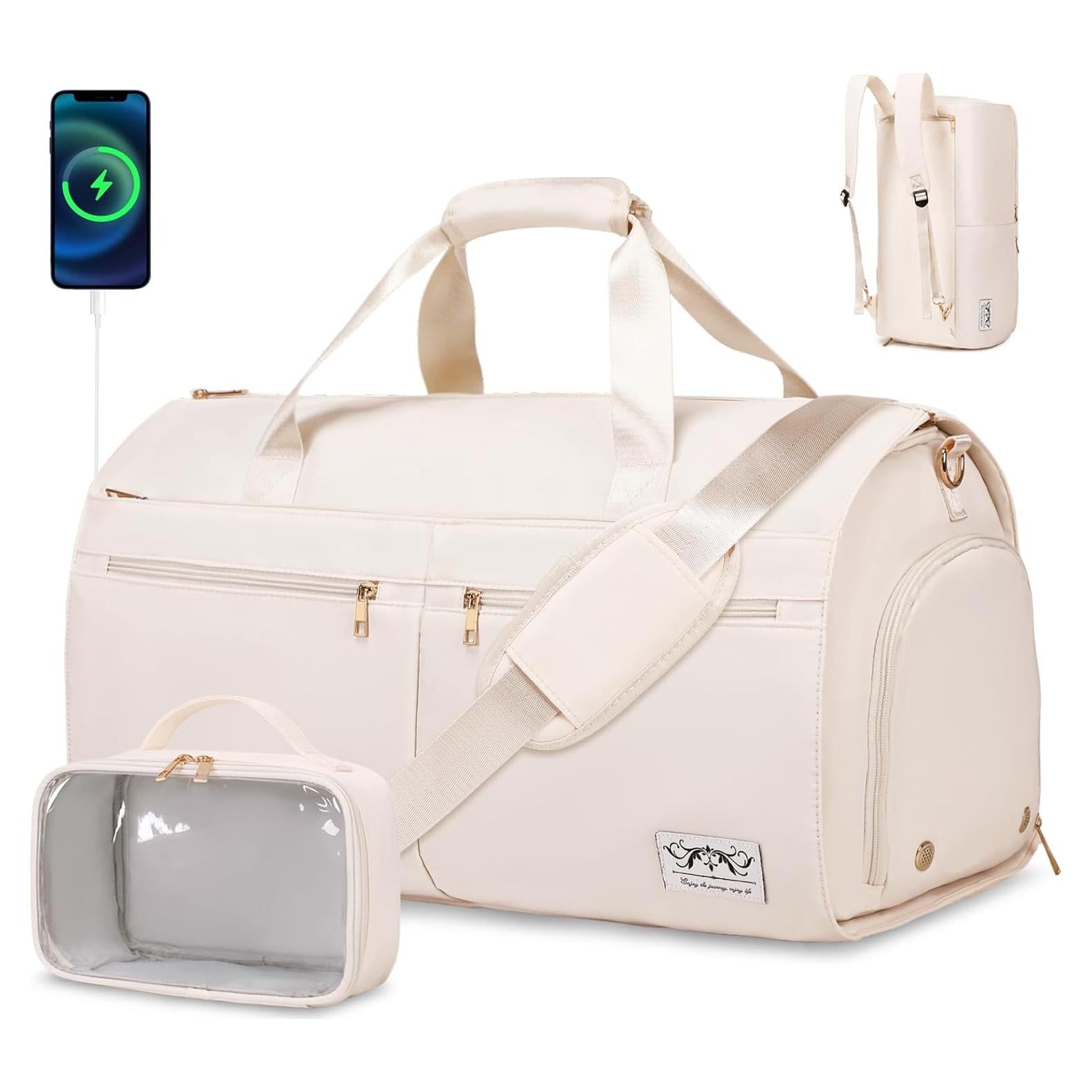 Bolsa de viaje convertible FIXITOK 3 en 1 con puerto USB