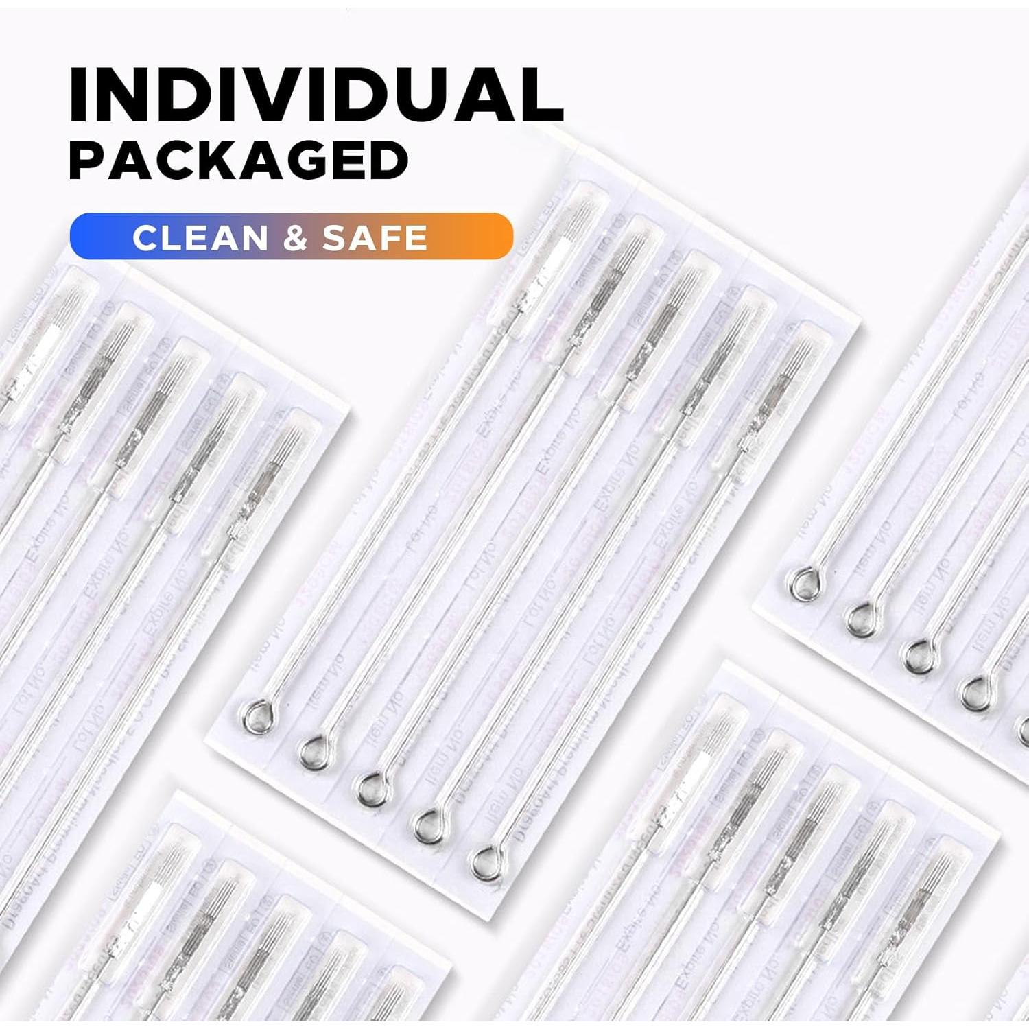 Juego de Agujas de Tatuaje Mixto NAQASE 50pcs Variadas