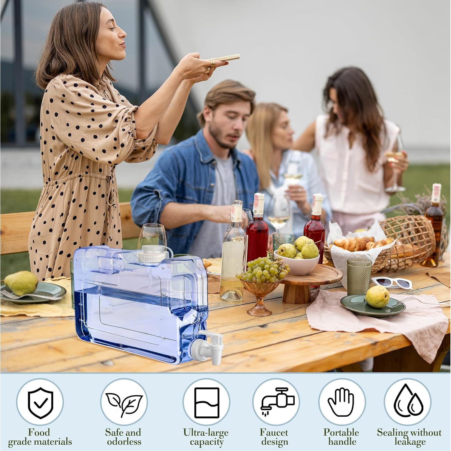 Dispensador de Bebidas Funnymoom 4 Botellas 4.16L Grifo BPA Libre