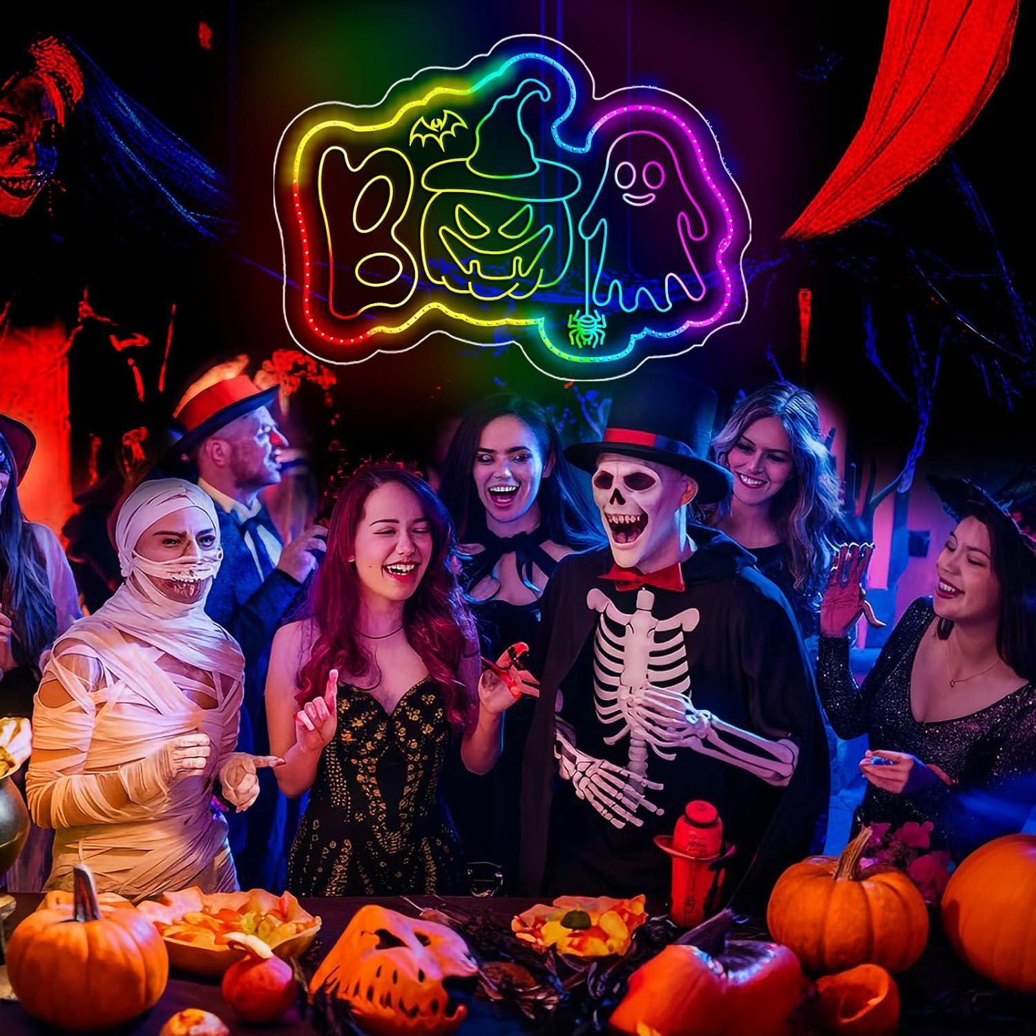 Luz de Neón Halloween BOO Dagelar 41.5x28.9cm USB