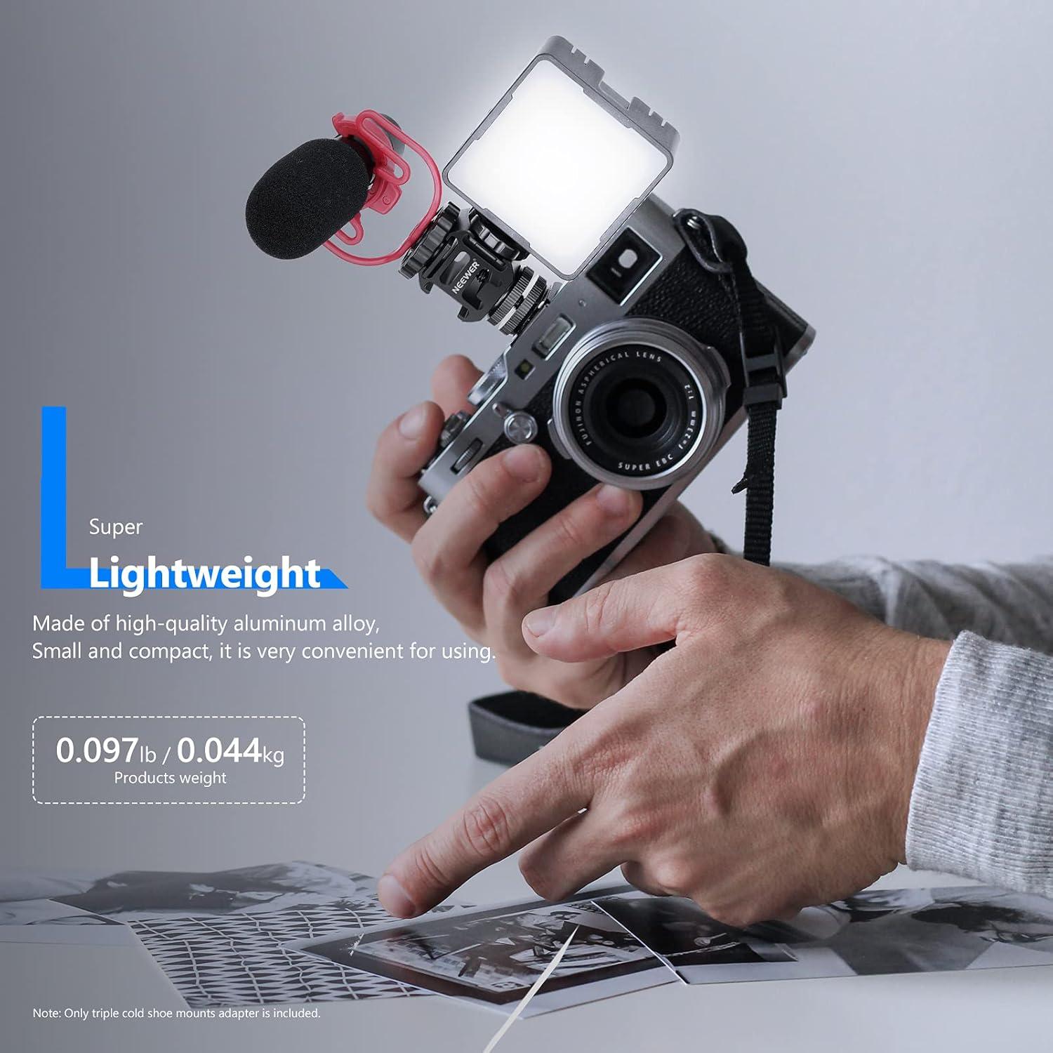 Adaptador de zapata fría NEEWER PT-3 para cámara y micrófono