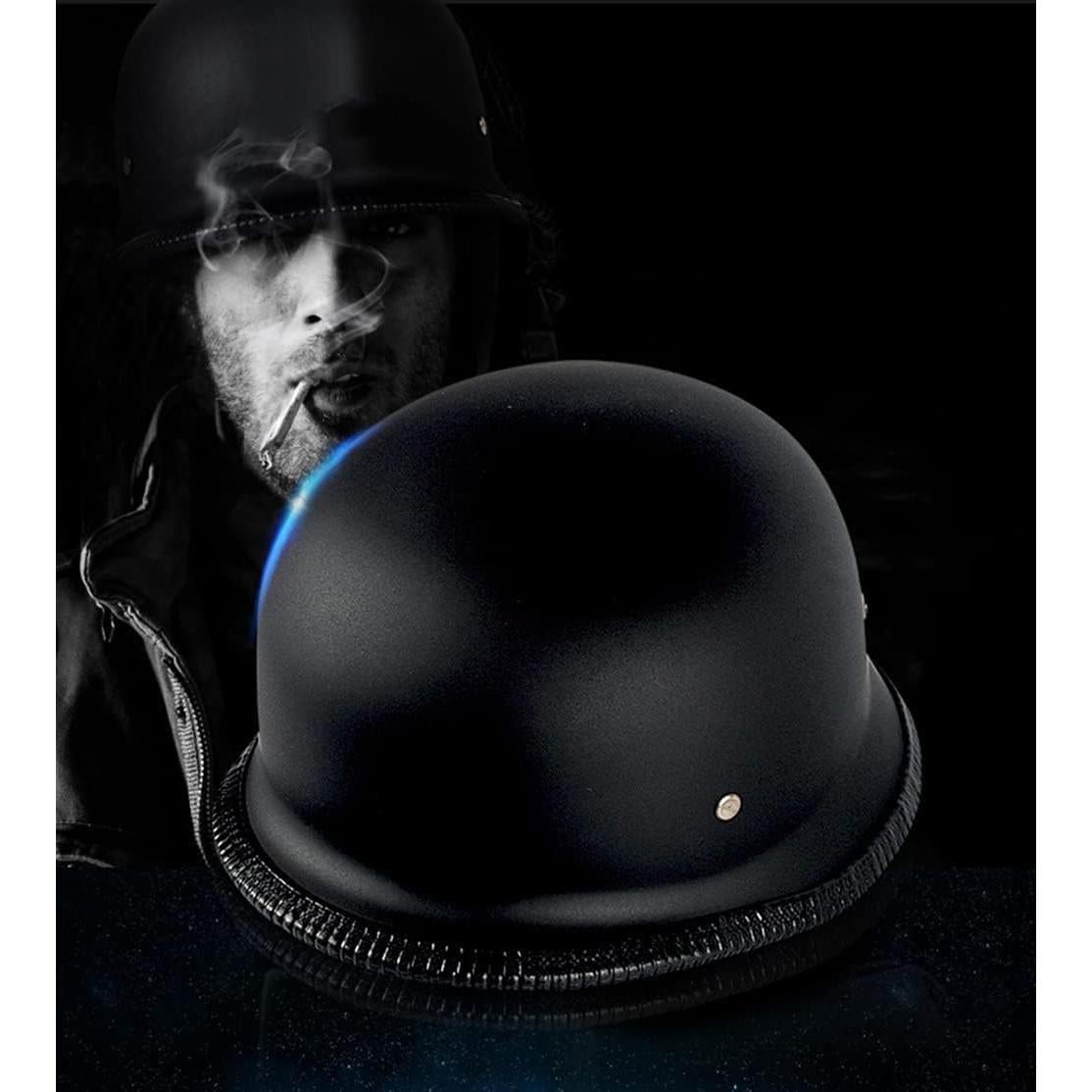 German Style Motorcycle Half Helmet, Retro Half Face Helmet for Adult Men Women DOT Approved