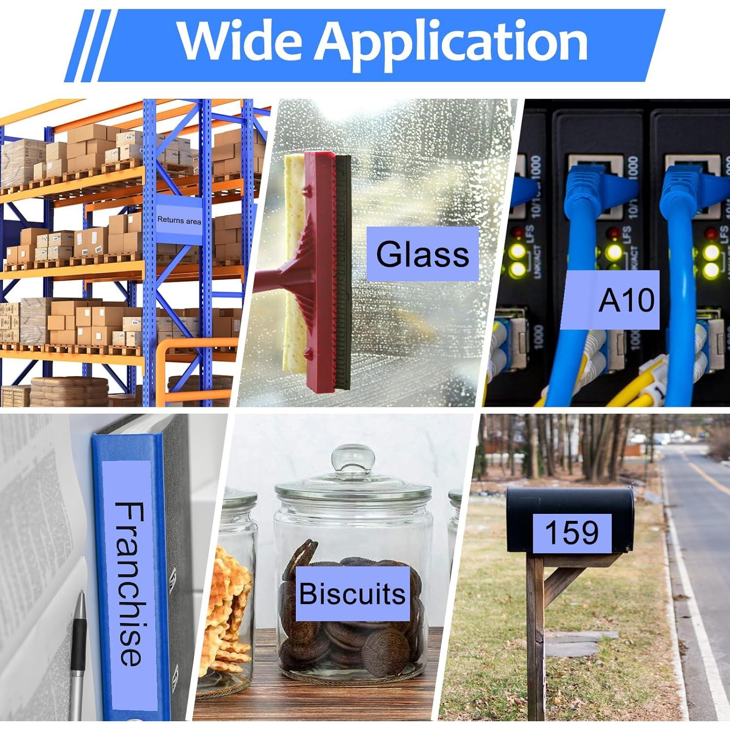 6 Cintas de Etiqueta USUPERINK TZe-551 24mm Negro sobre Azul