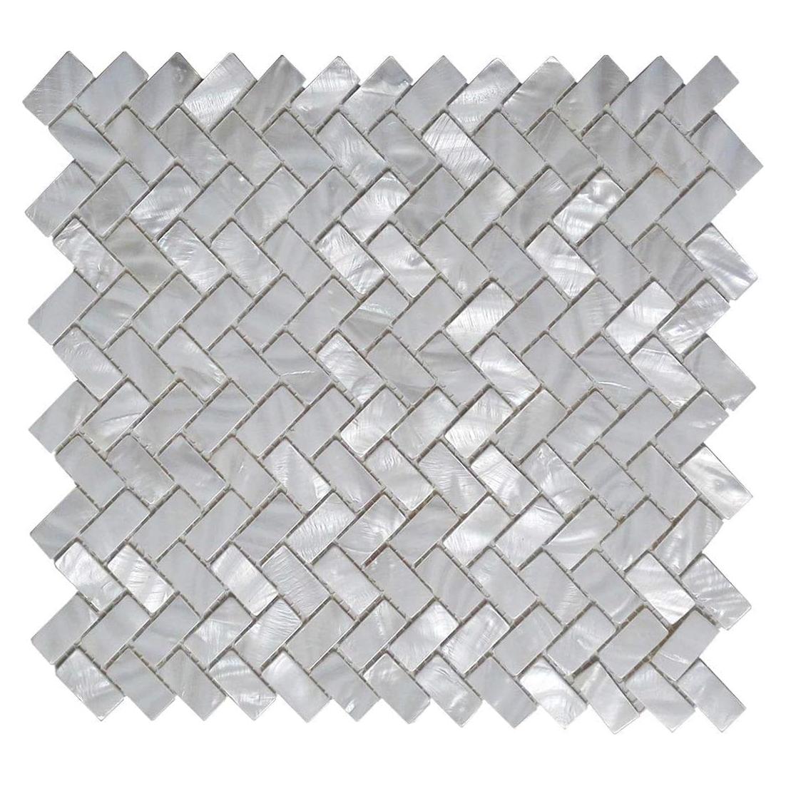 Azulejos de Mosaico de Madreperla Art3d 30.48x30.48 cm 6 Piezas