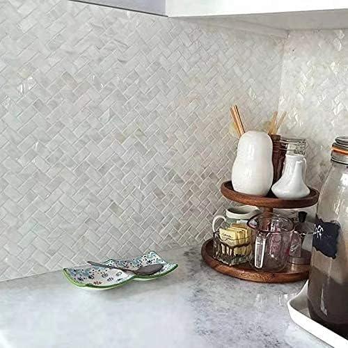 Azulejos de Mosaico de Madreperla Art3d 30.48x30.48 cm 6 Piezas